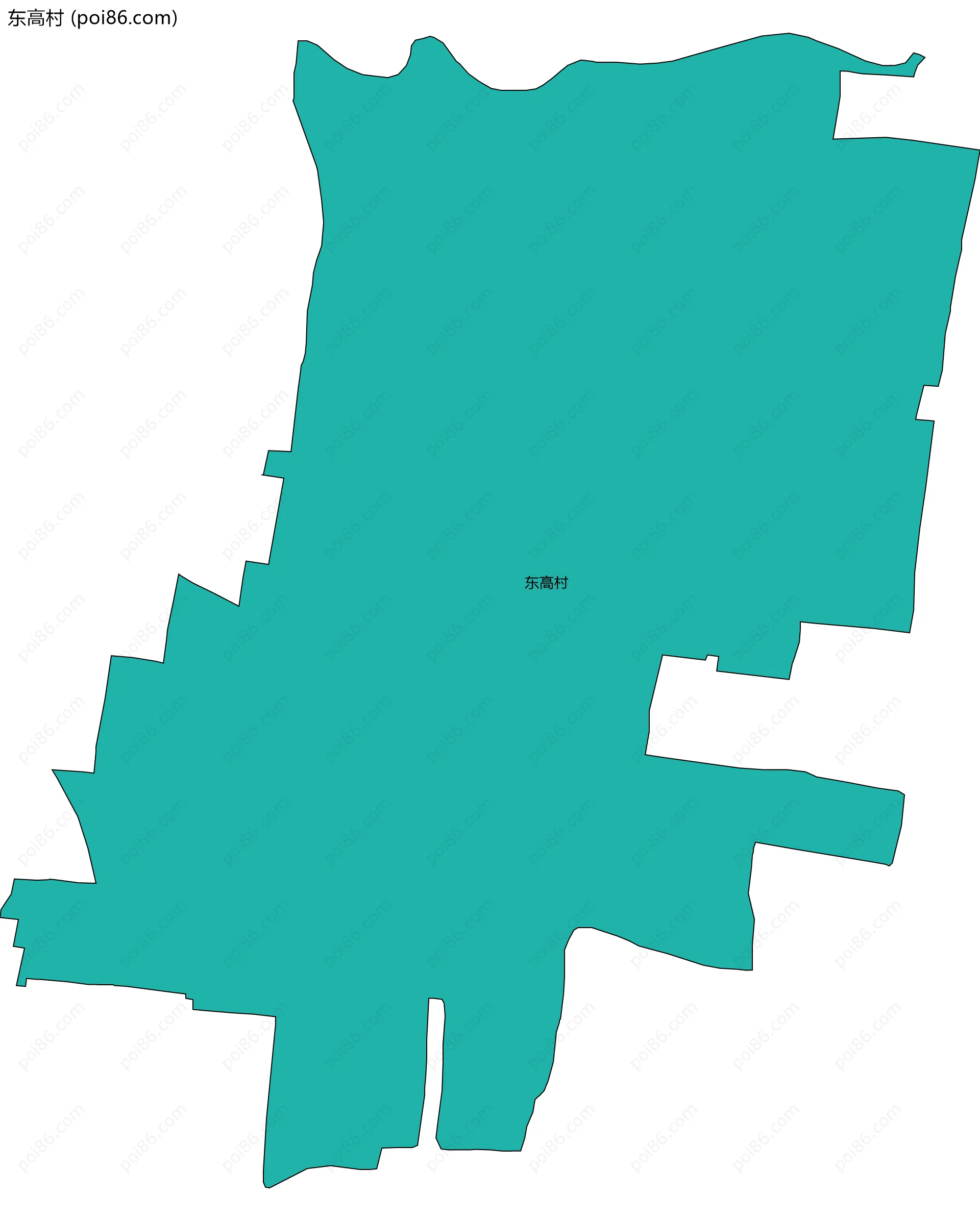 东高村边界地图