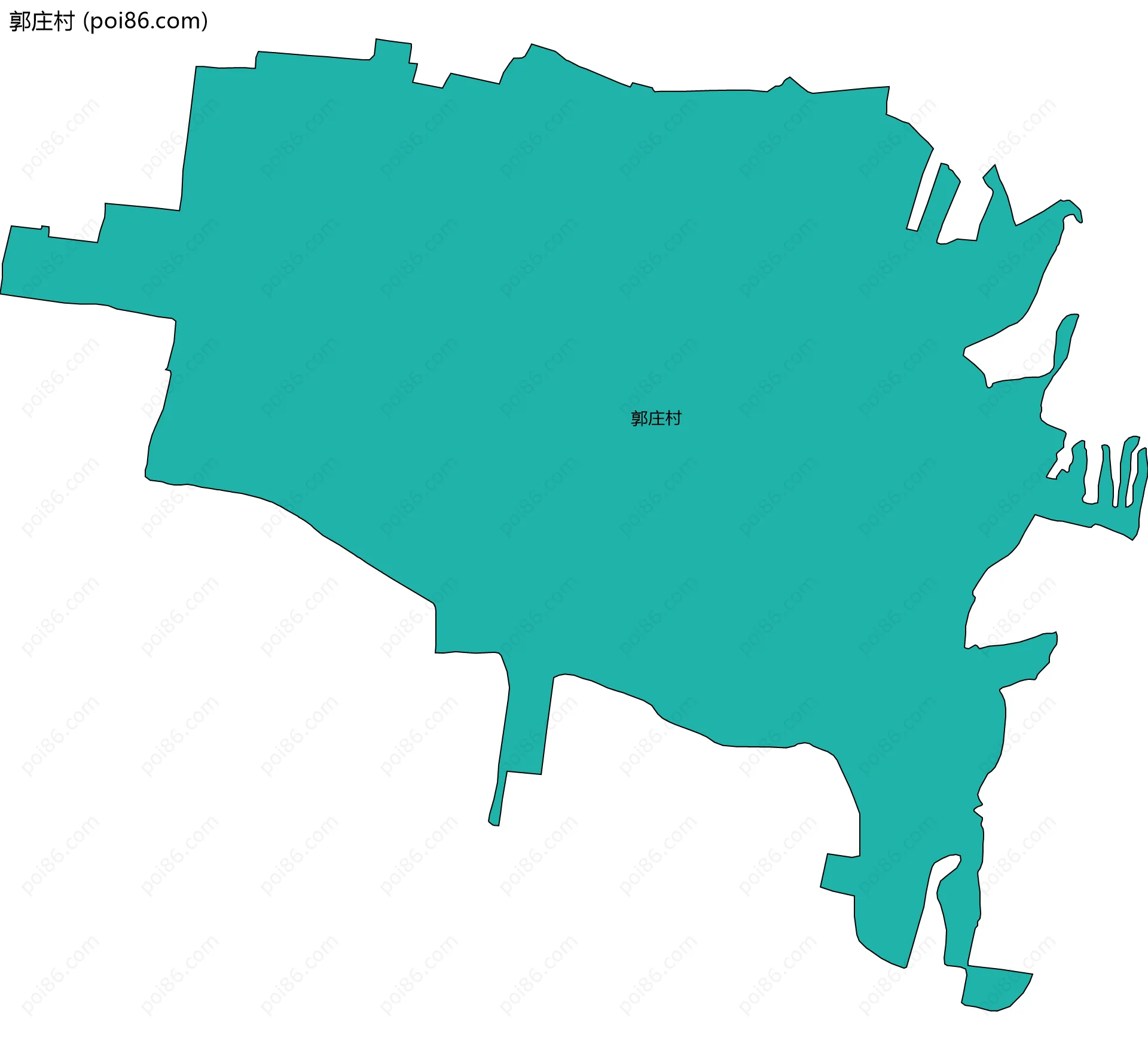 郭庄村边界地图