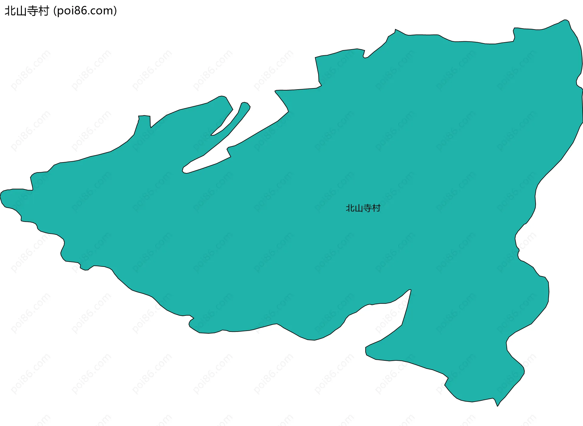 北山寺村边界地图