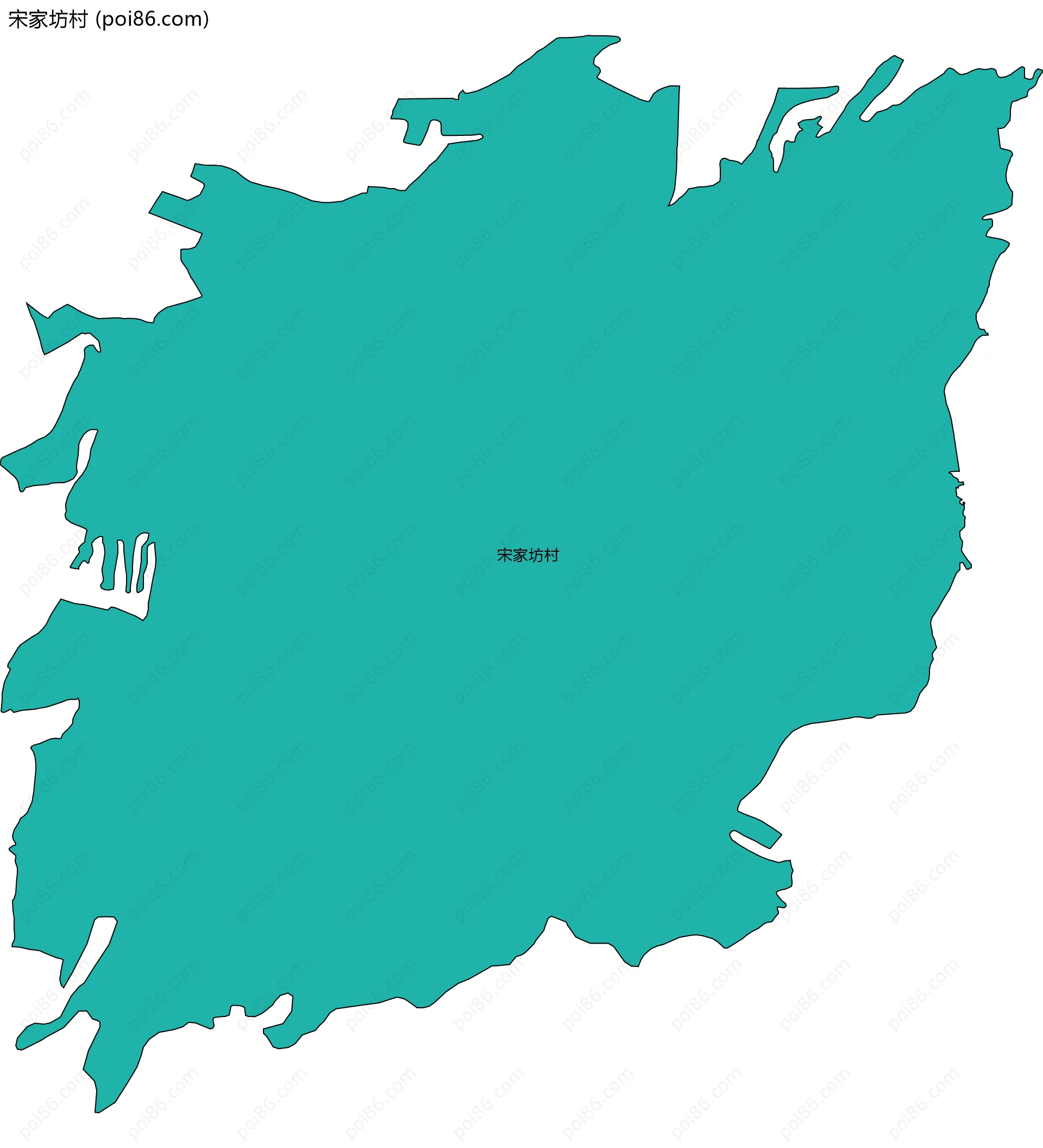 宋家坊村边界地图