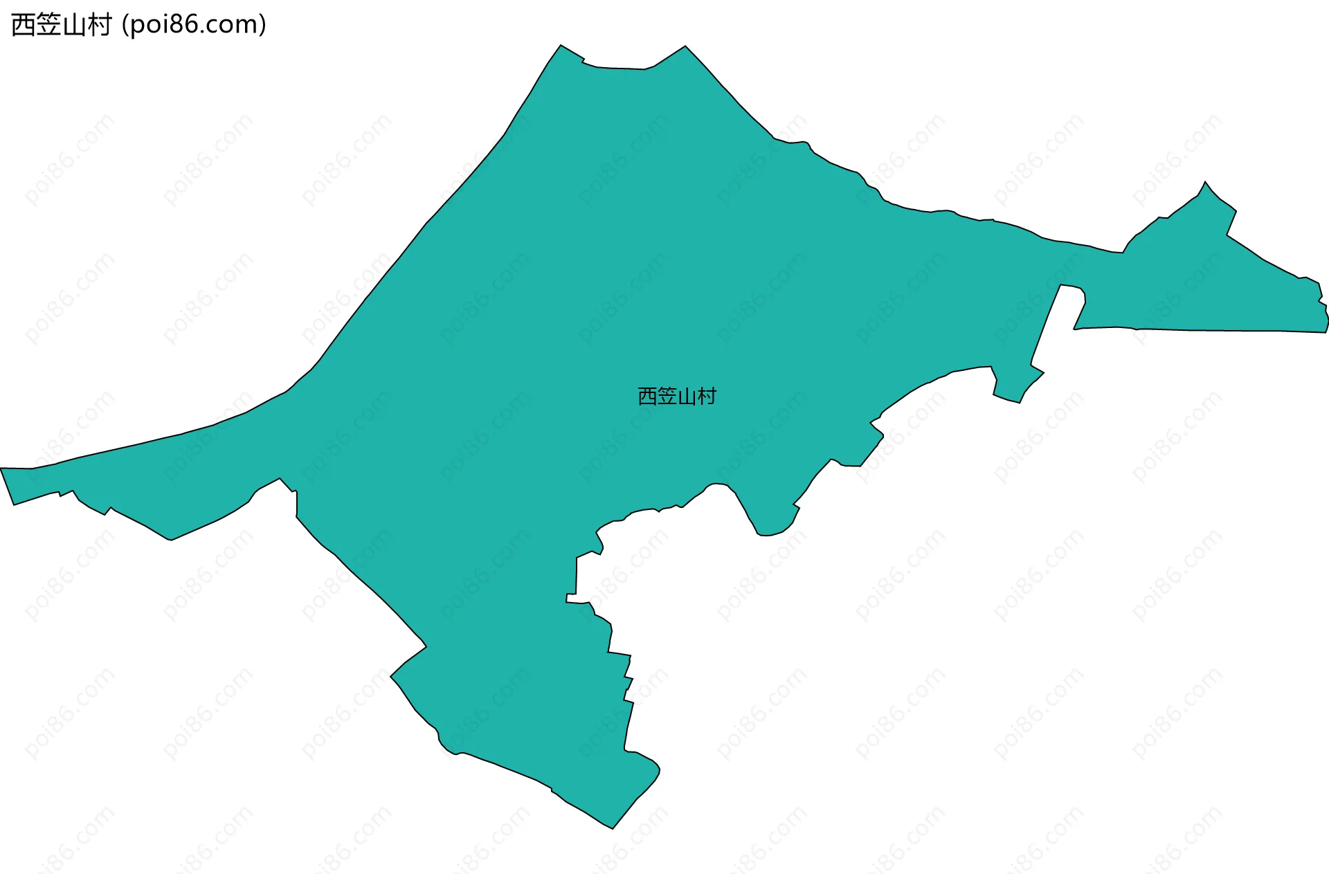 西笠山村边界地图