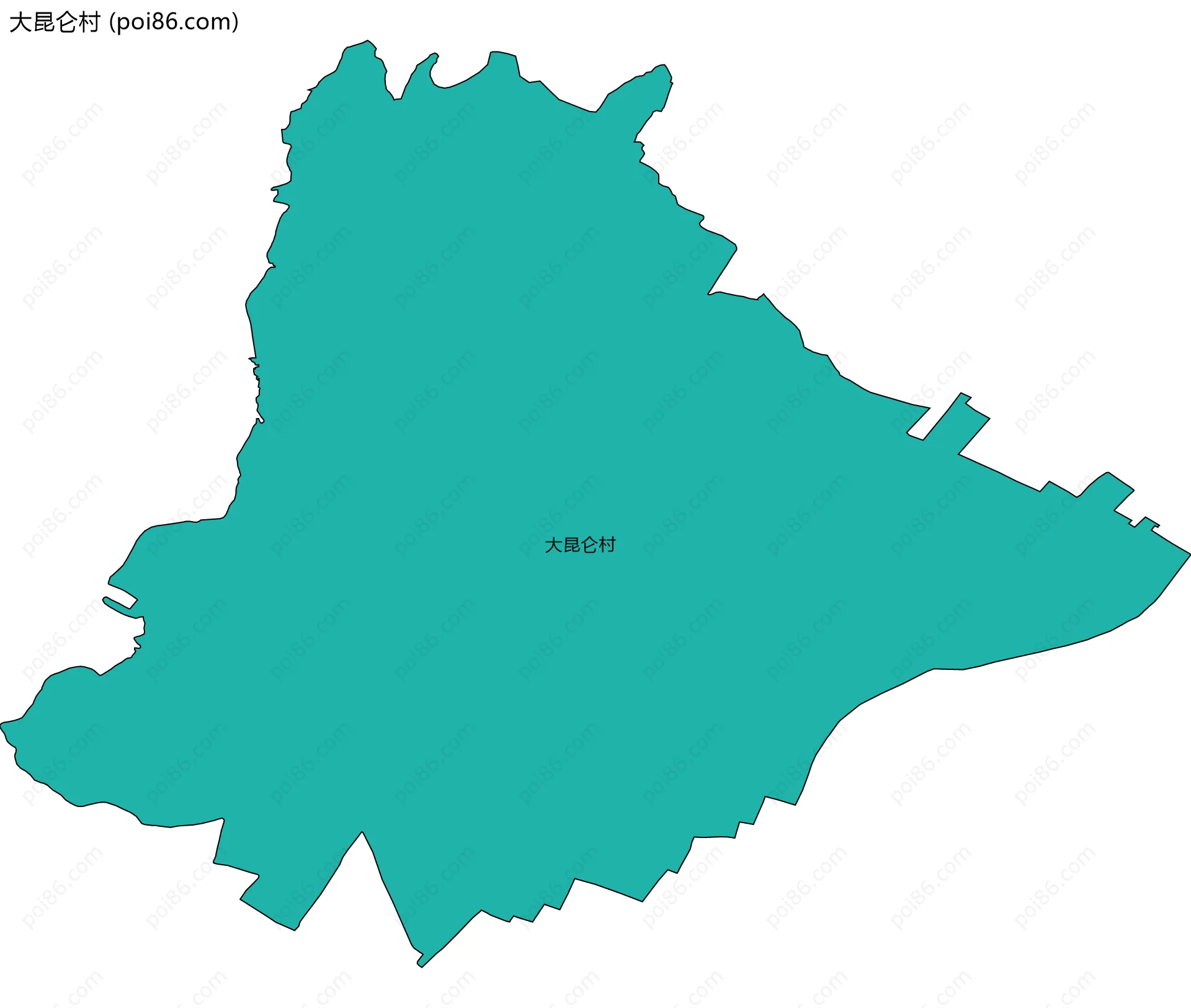 大昆仑村边界地图