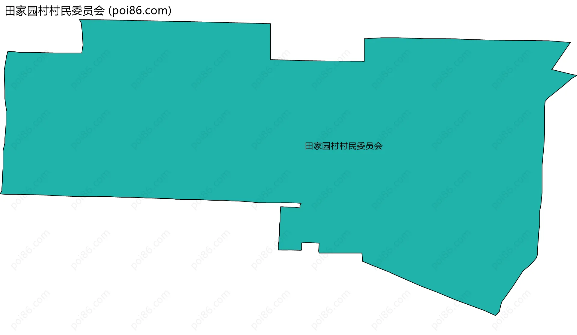 田家园村村民委员会边界地图