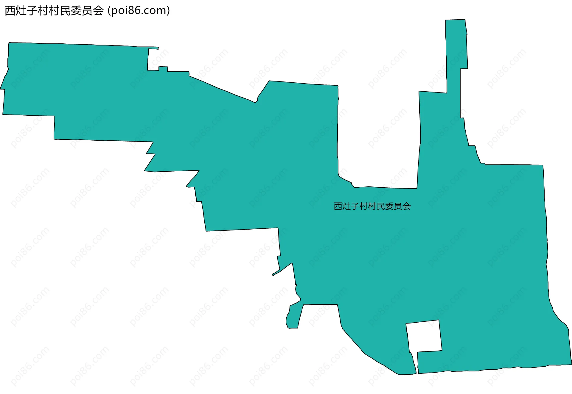西灶子村村民委员会边界地图