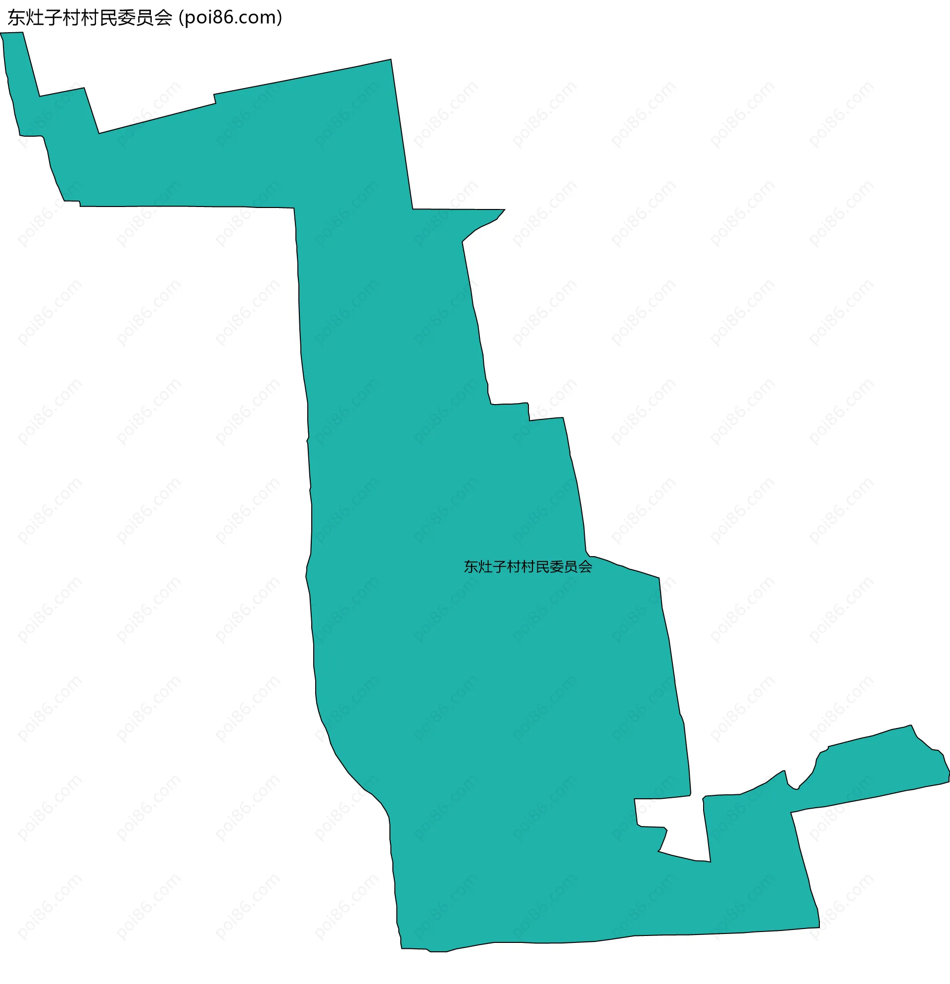 东灶子村村民委员会边界地图