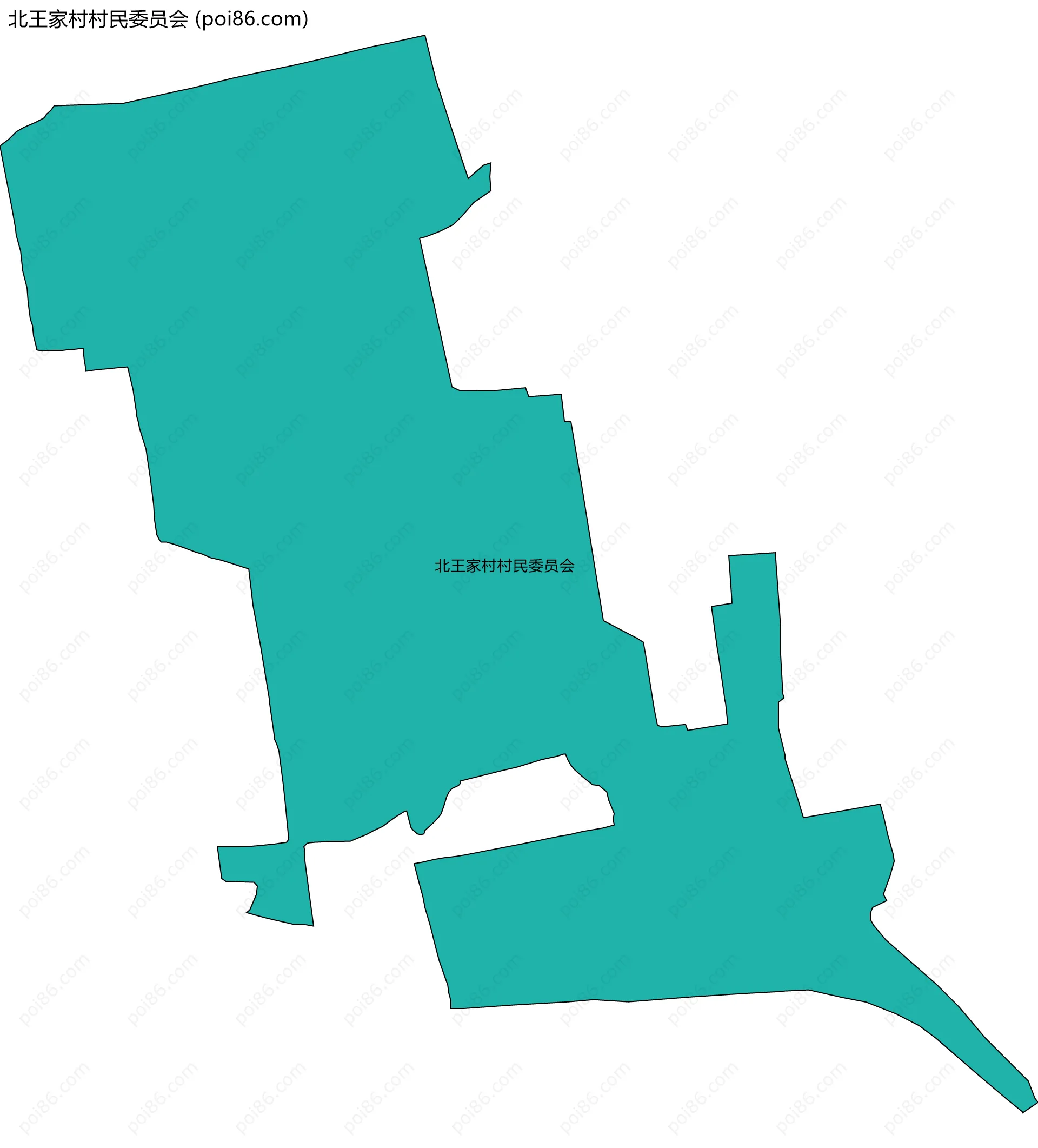 北王家村村民委员会边界地图