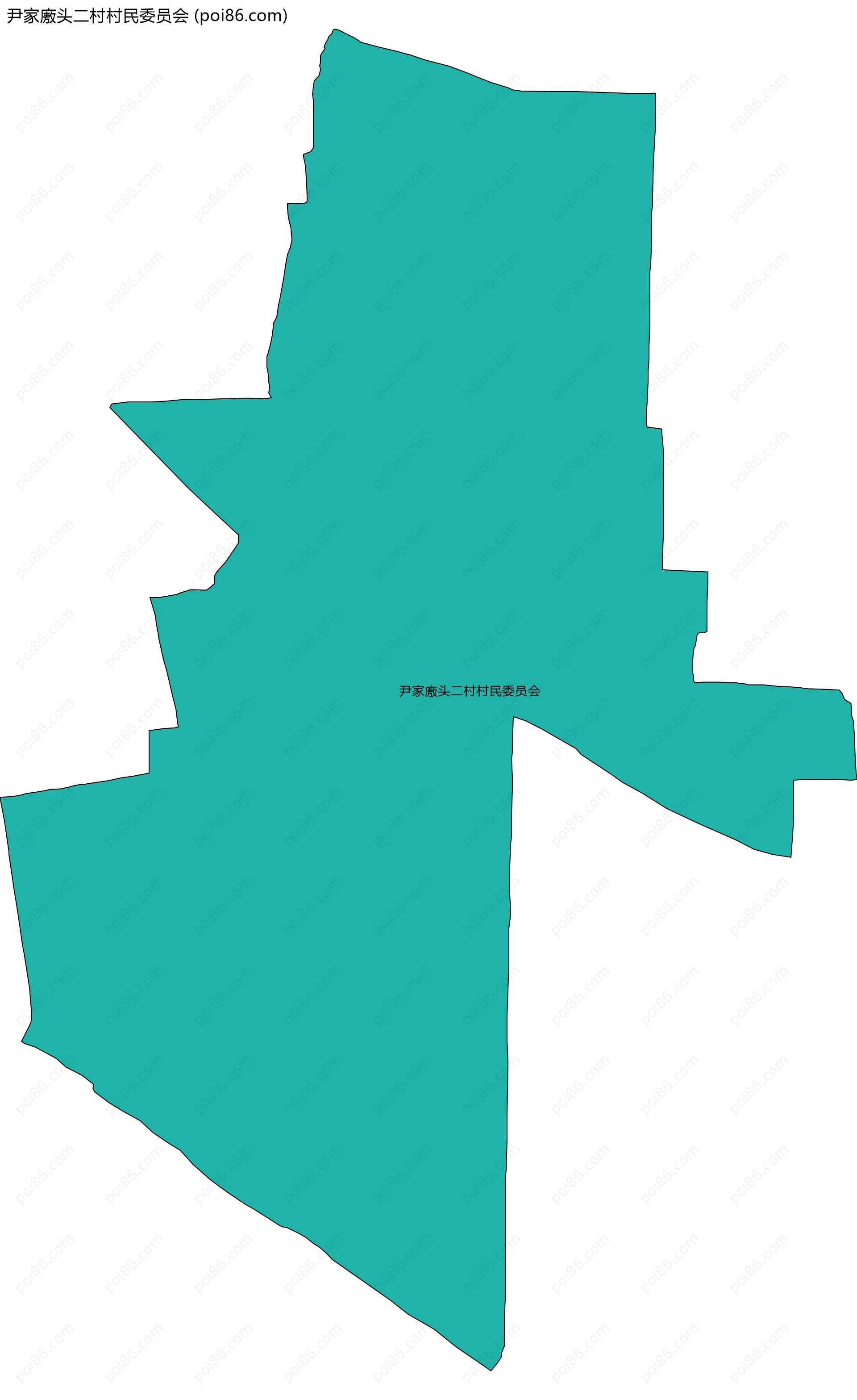 尹家廒头二村村民委员会边界地图