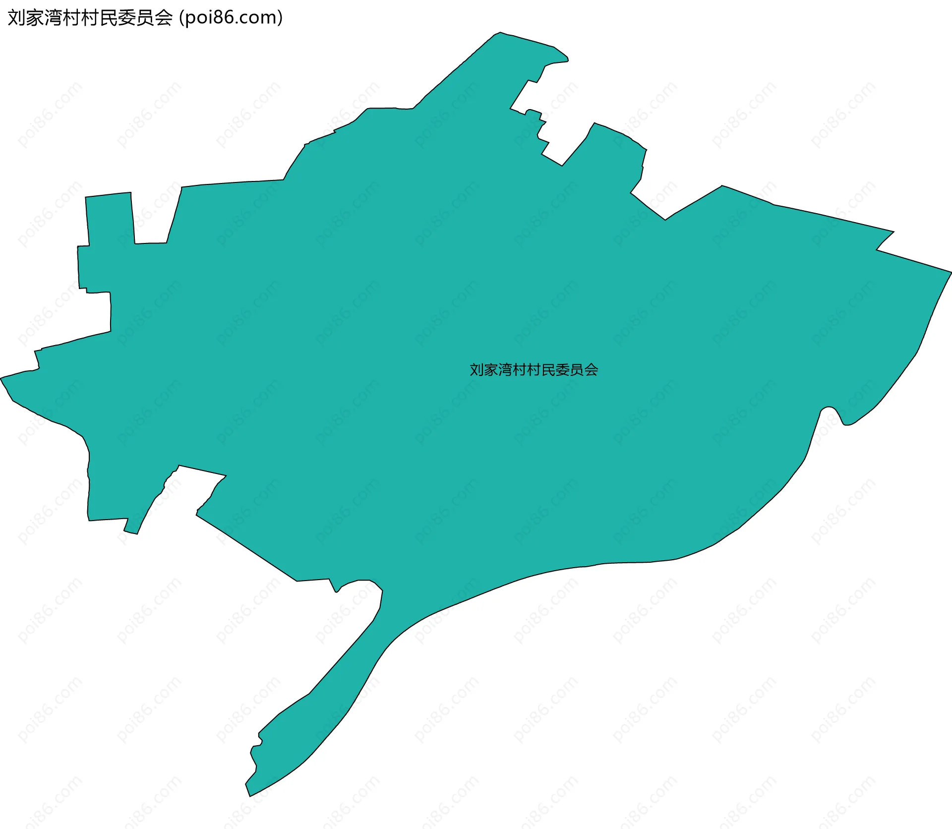刘家湾村村民委员会边界地图