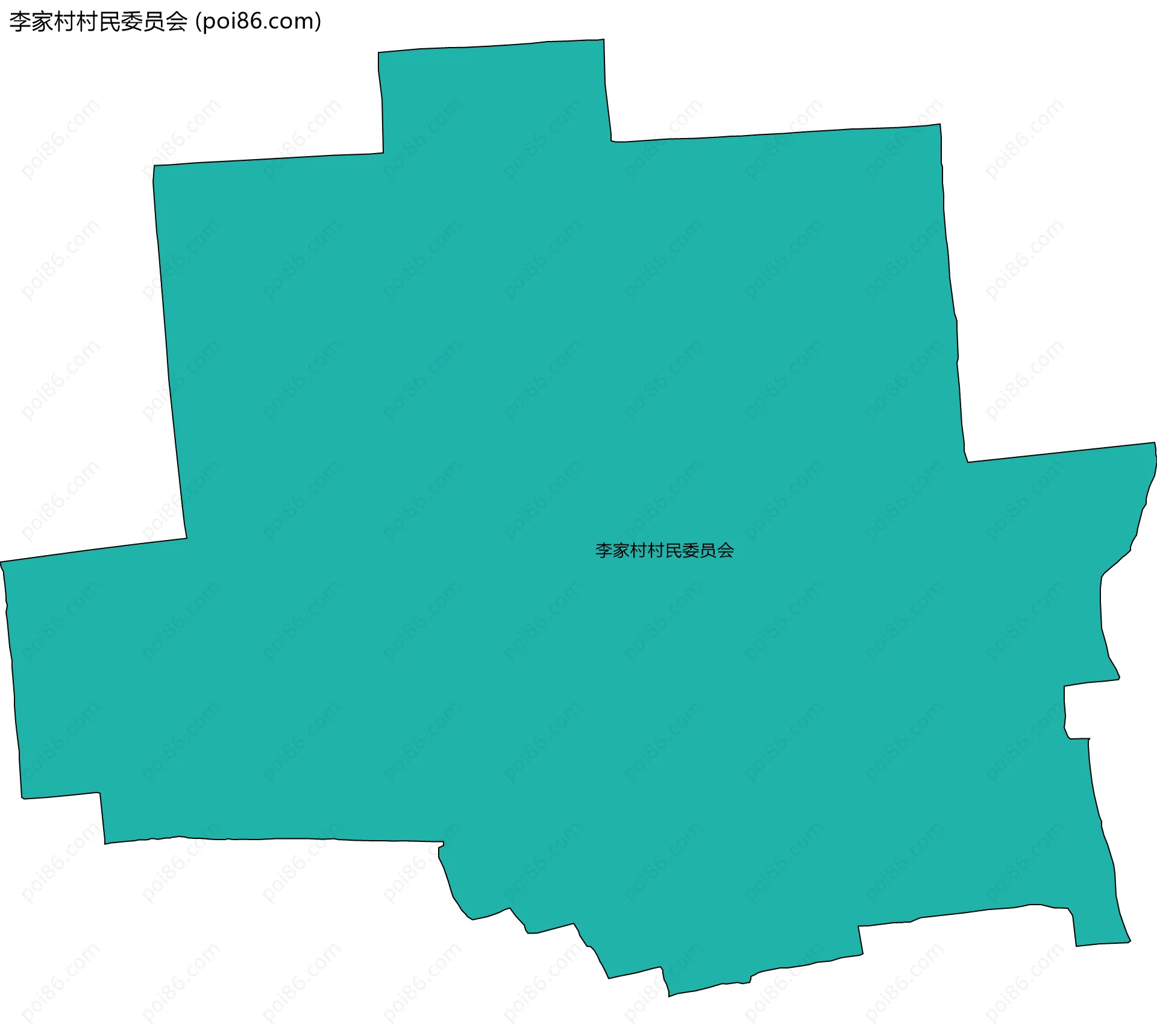 李家村村民委员会边界地图