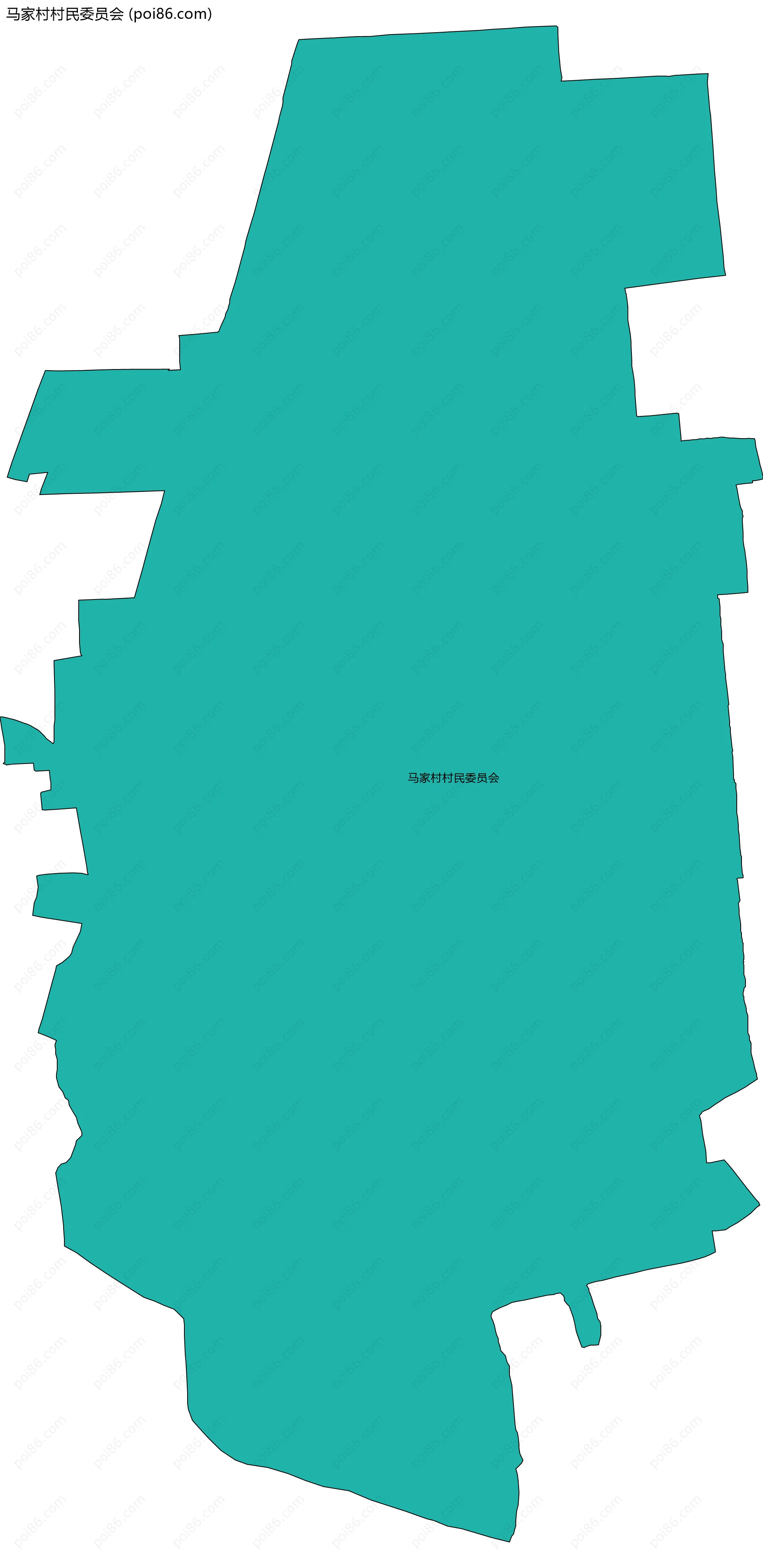 马家村村民委员会边界地图