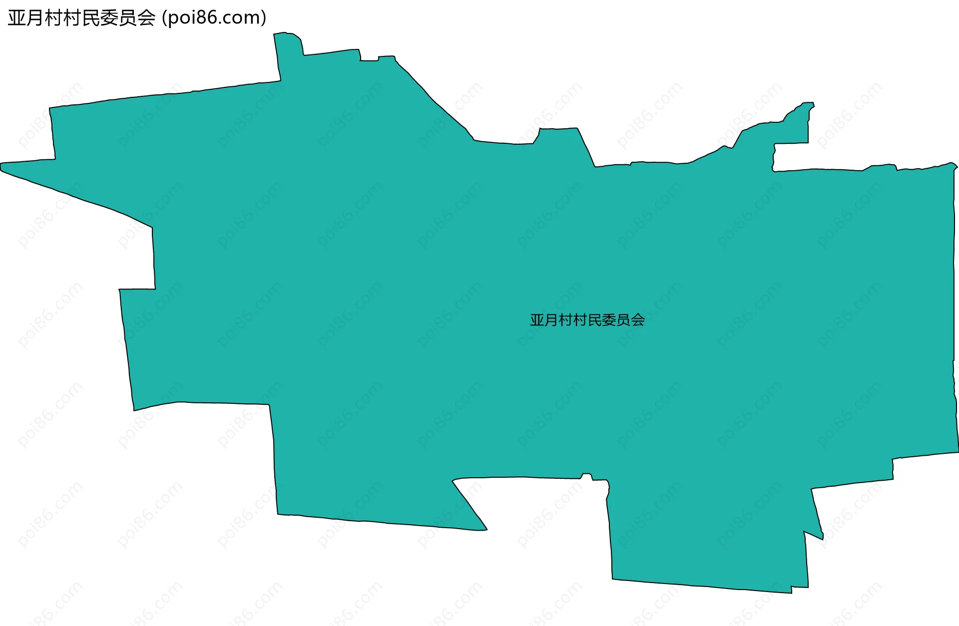 亚月村村民委员会边界地图