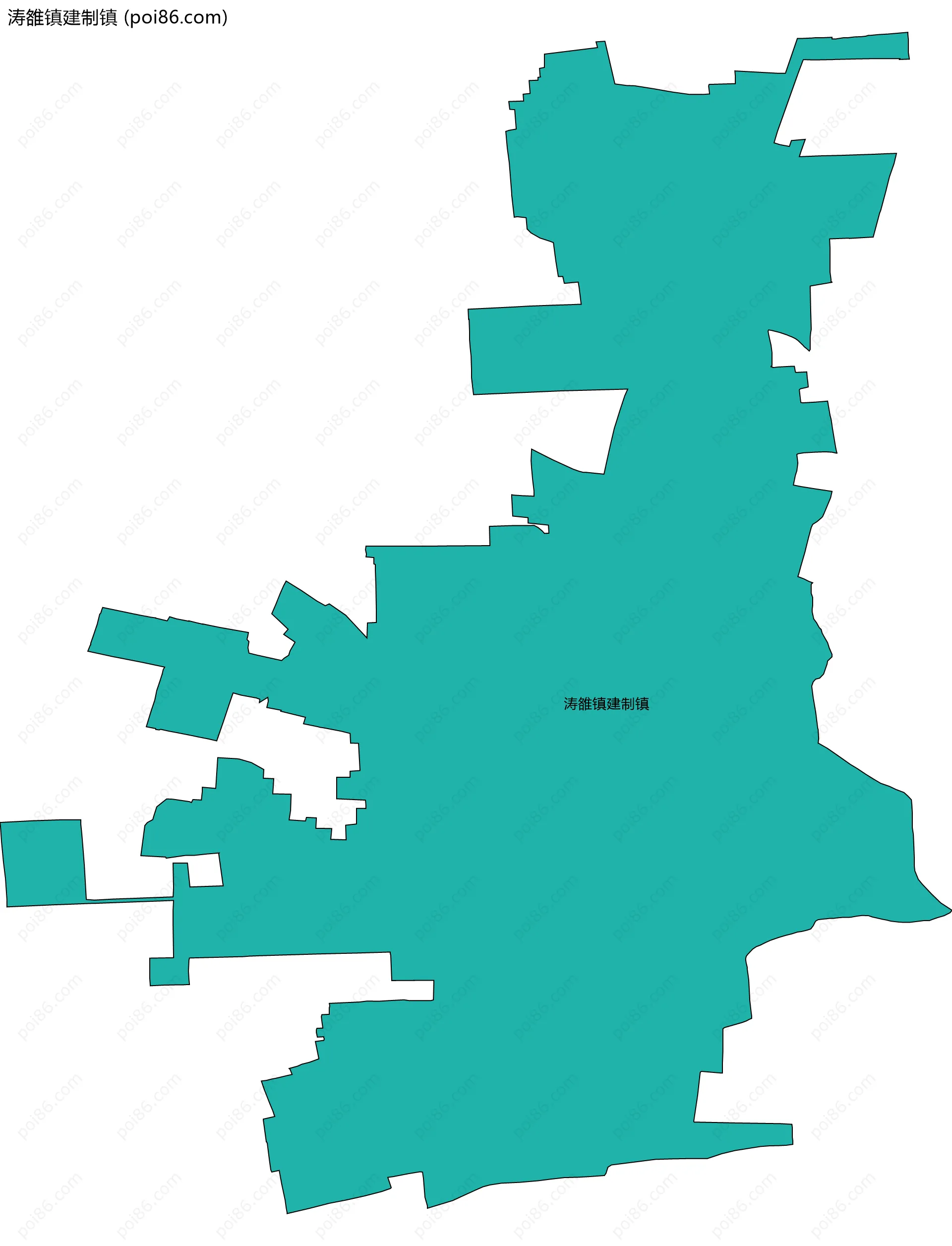 涛雒镇建制镇边界地图
