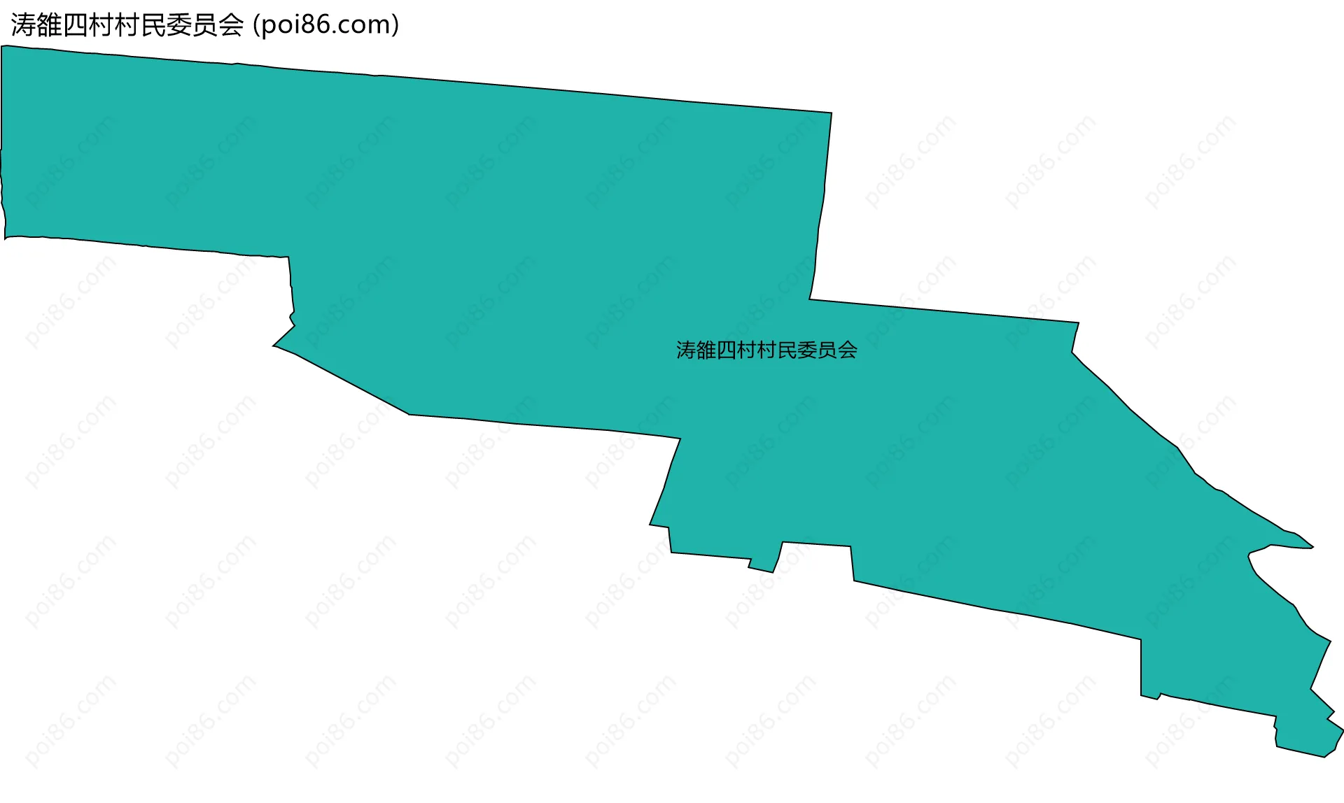 涛雒四村村民委员会边界地图