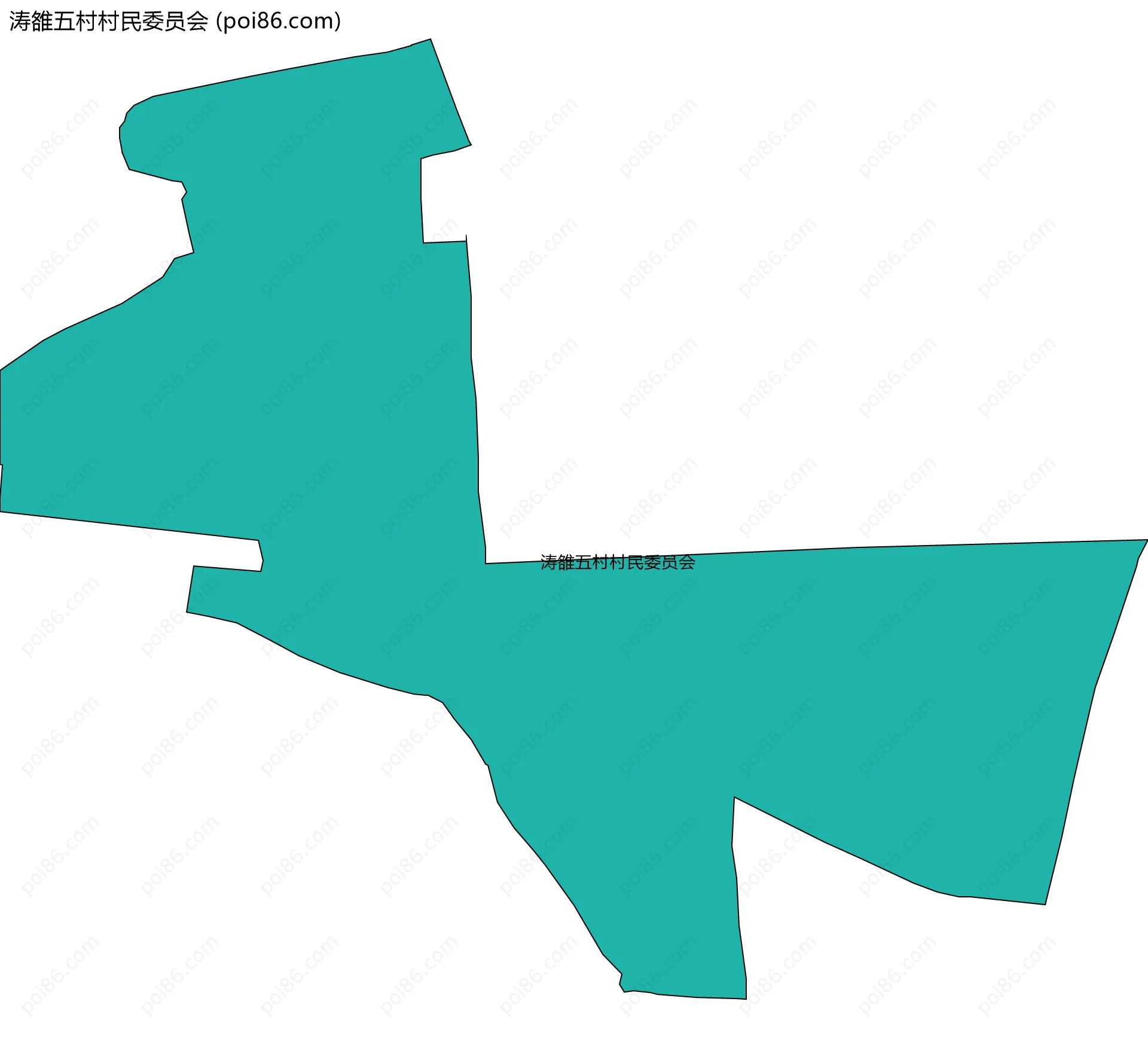 涛雒五村村民委员会边界地图