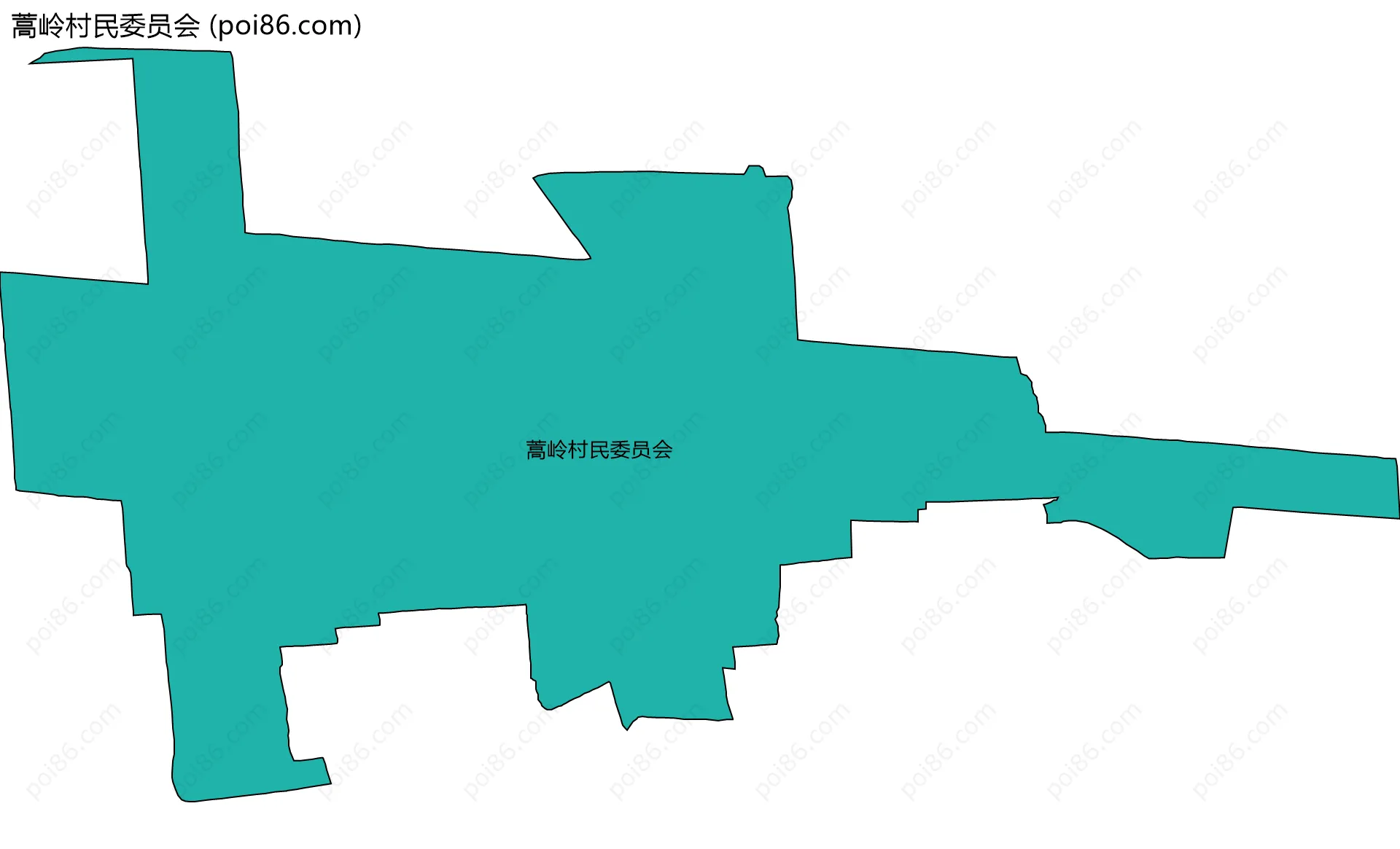 蒿岭村民委员会边界地图