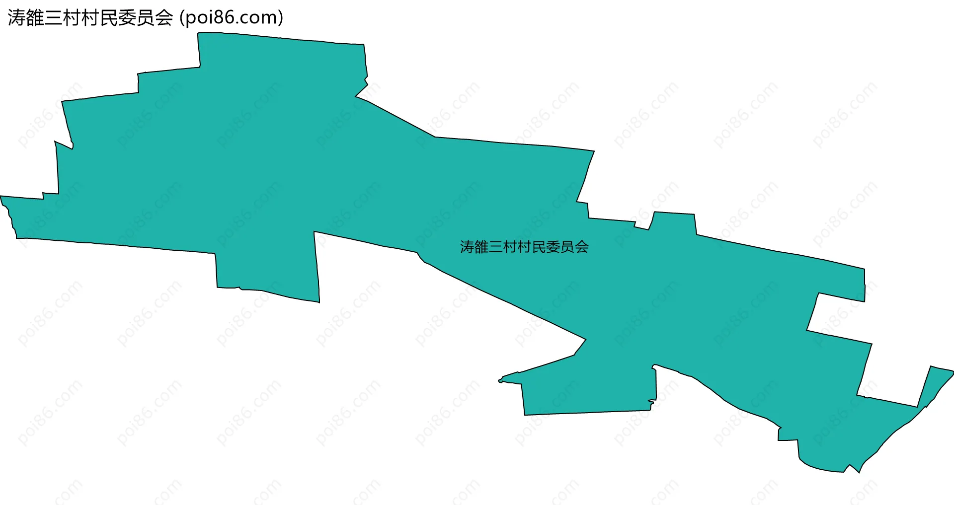 涛雒三村村民委员会边界地图