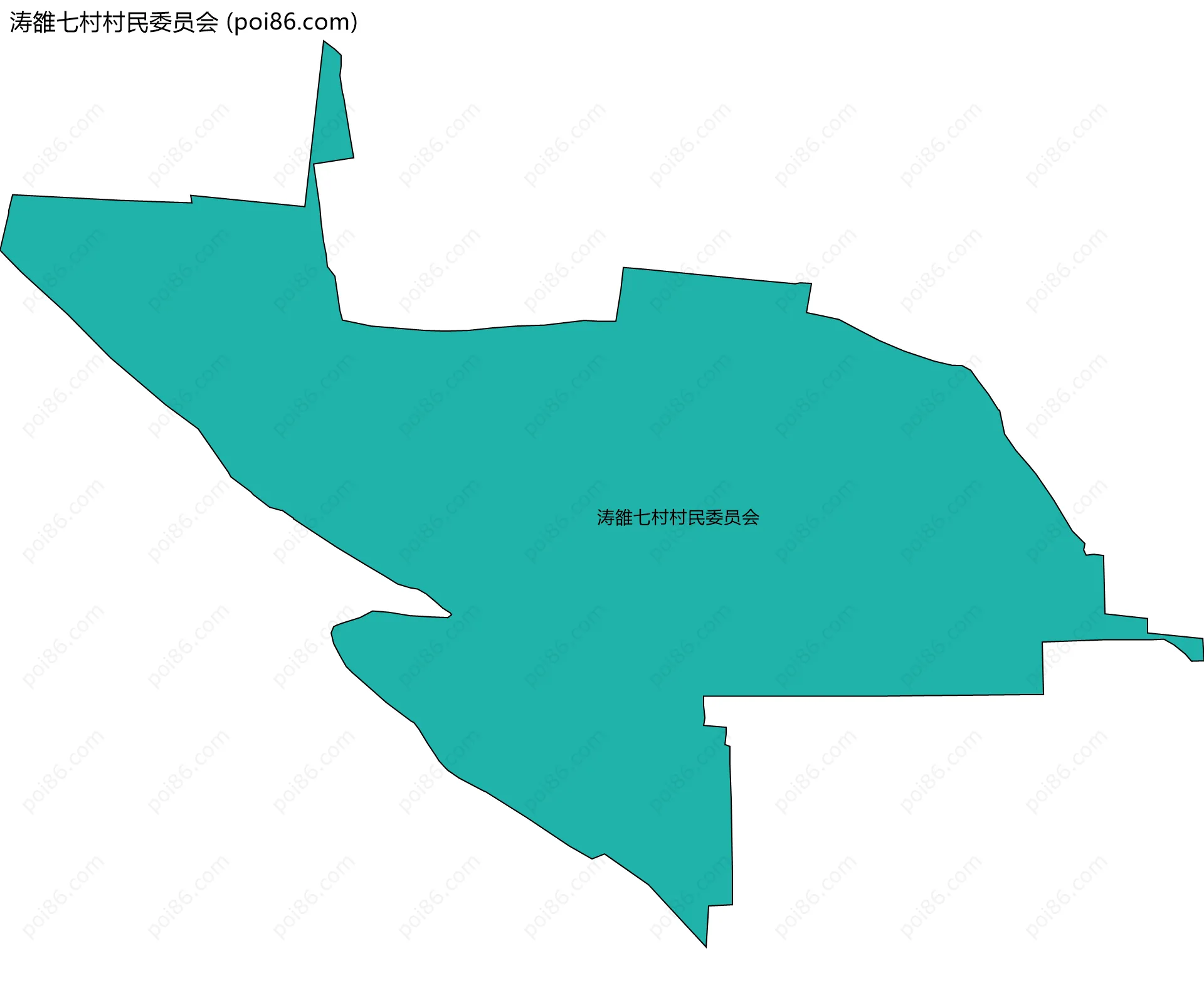 涛雒七村村民委员会边界地图