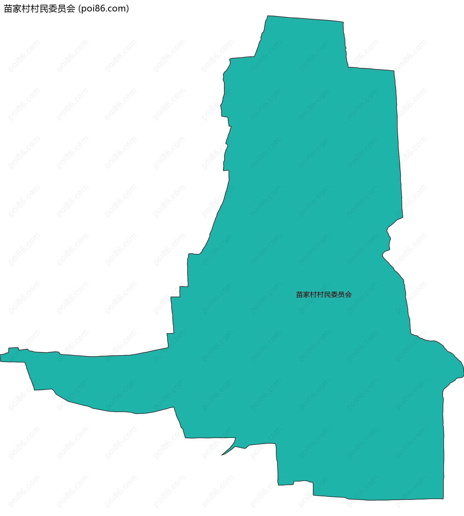 苗家村村民委员会边界地图