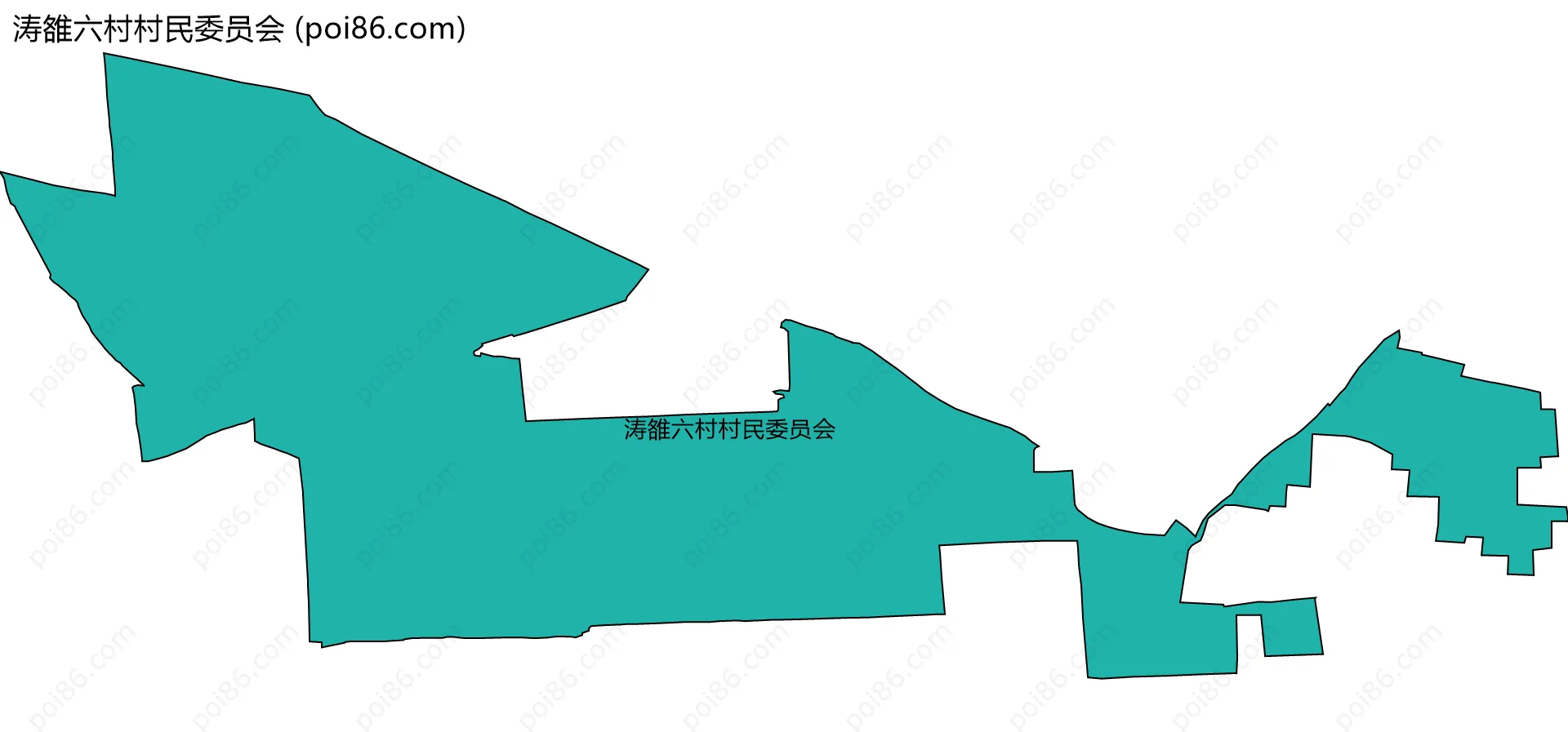 涛雒六村村民委员会边界地图