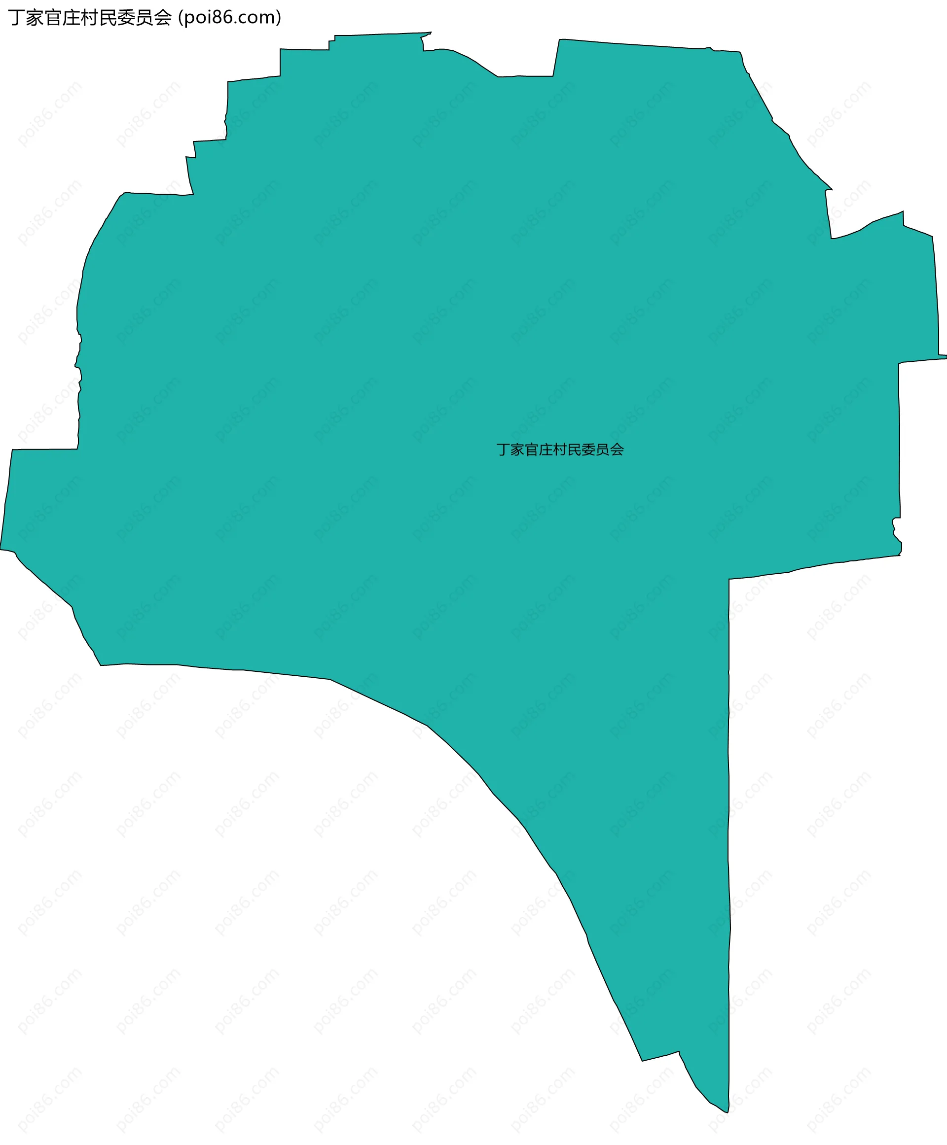 丁家官庄村民委员会边界地图