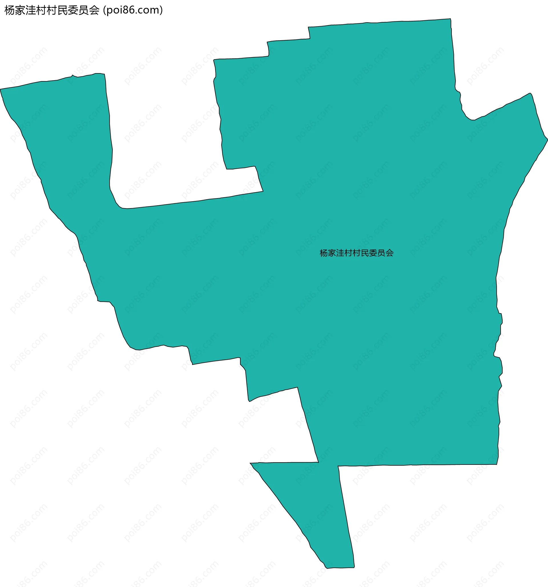 杨家洼村村民委员会边界地图