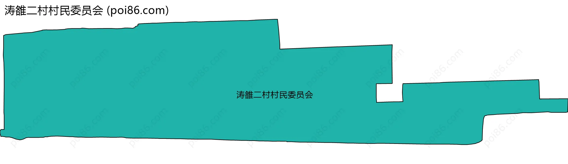 涛雒二村村民委员会边界地图