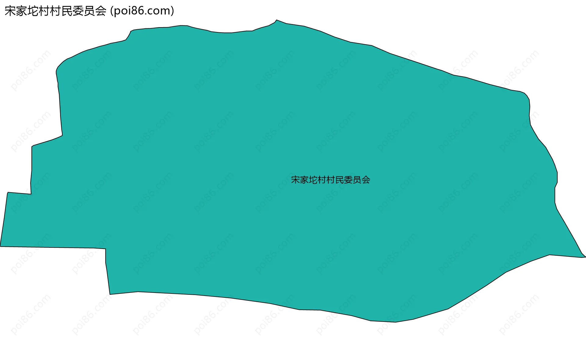 宋家坨村村民委员会边界地图