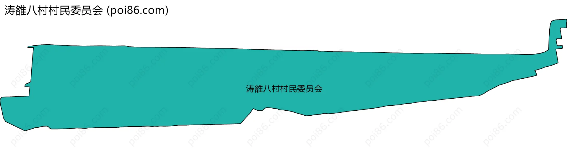 涛雒八村村民委员会边界地图