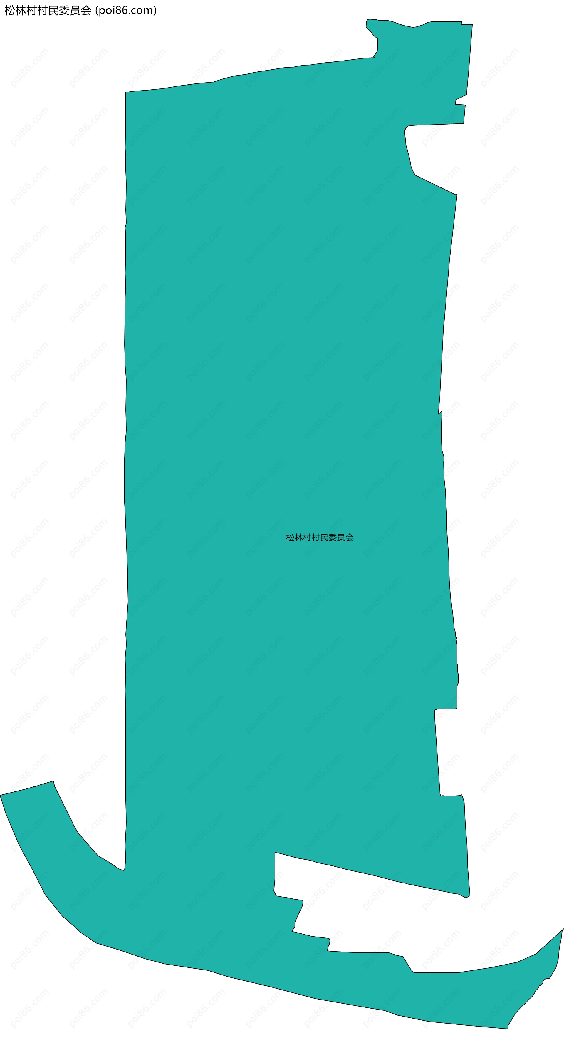 松林村村民委员会边界地图