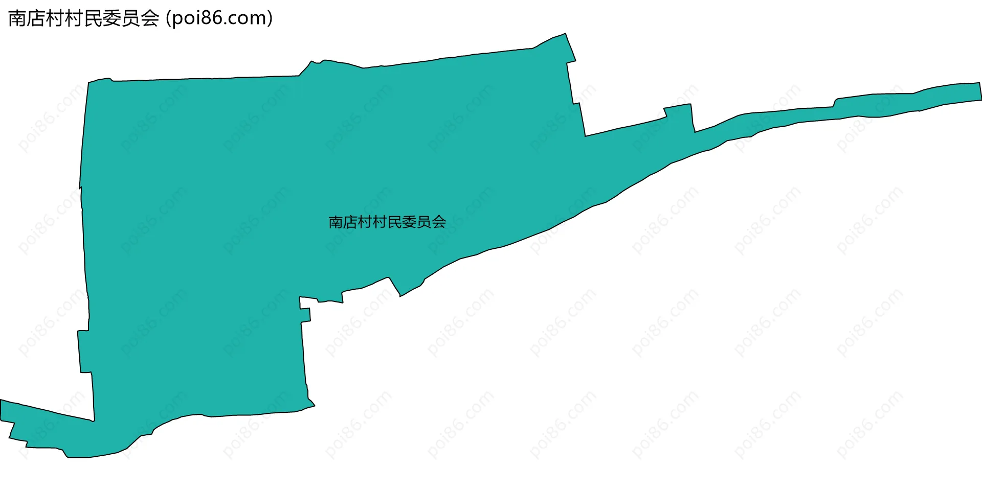 南店村村民委员会边界地图