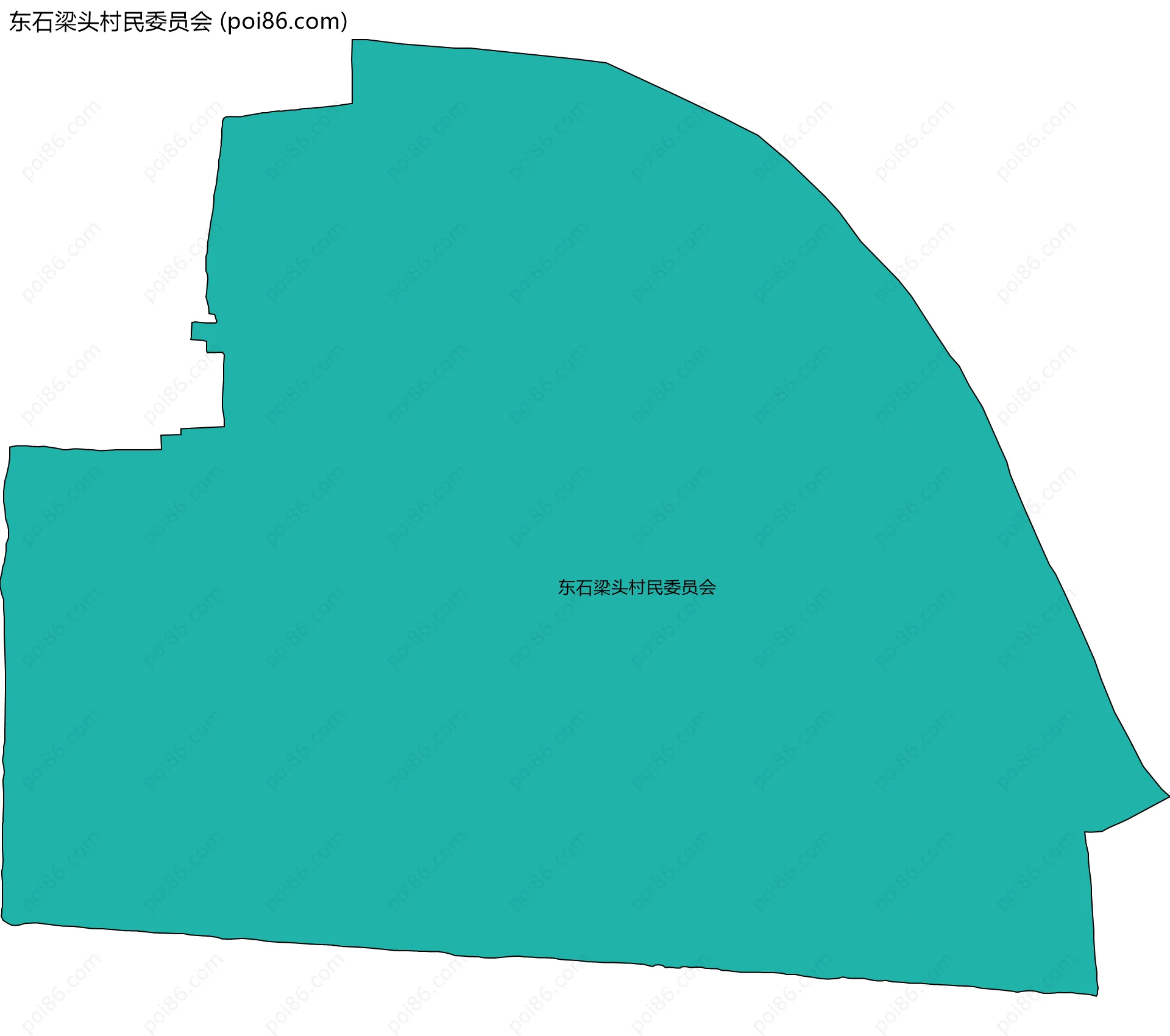 东石梁头村民委员会边界地图