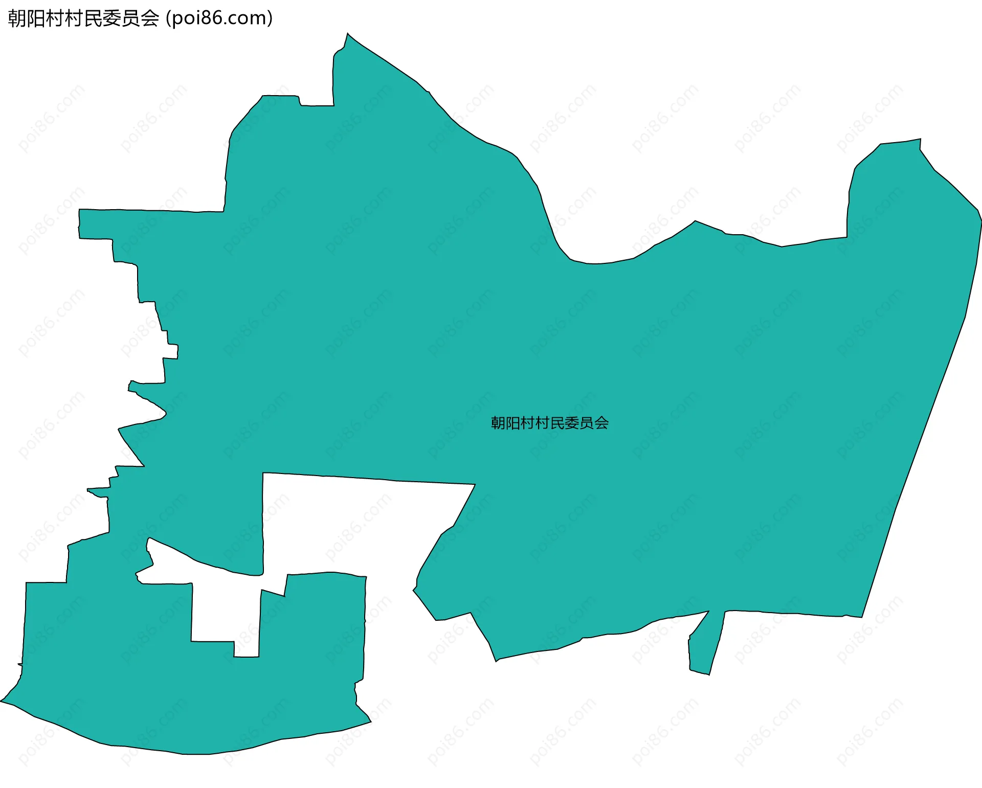 朝阳村村民委员会边界地图