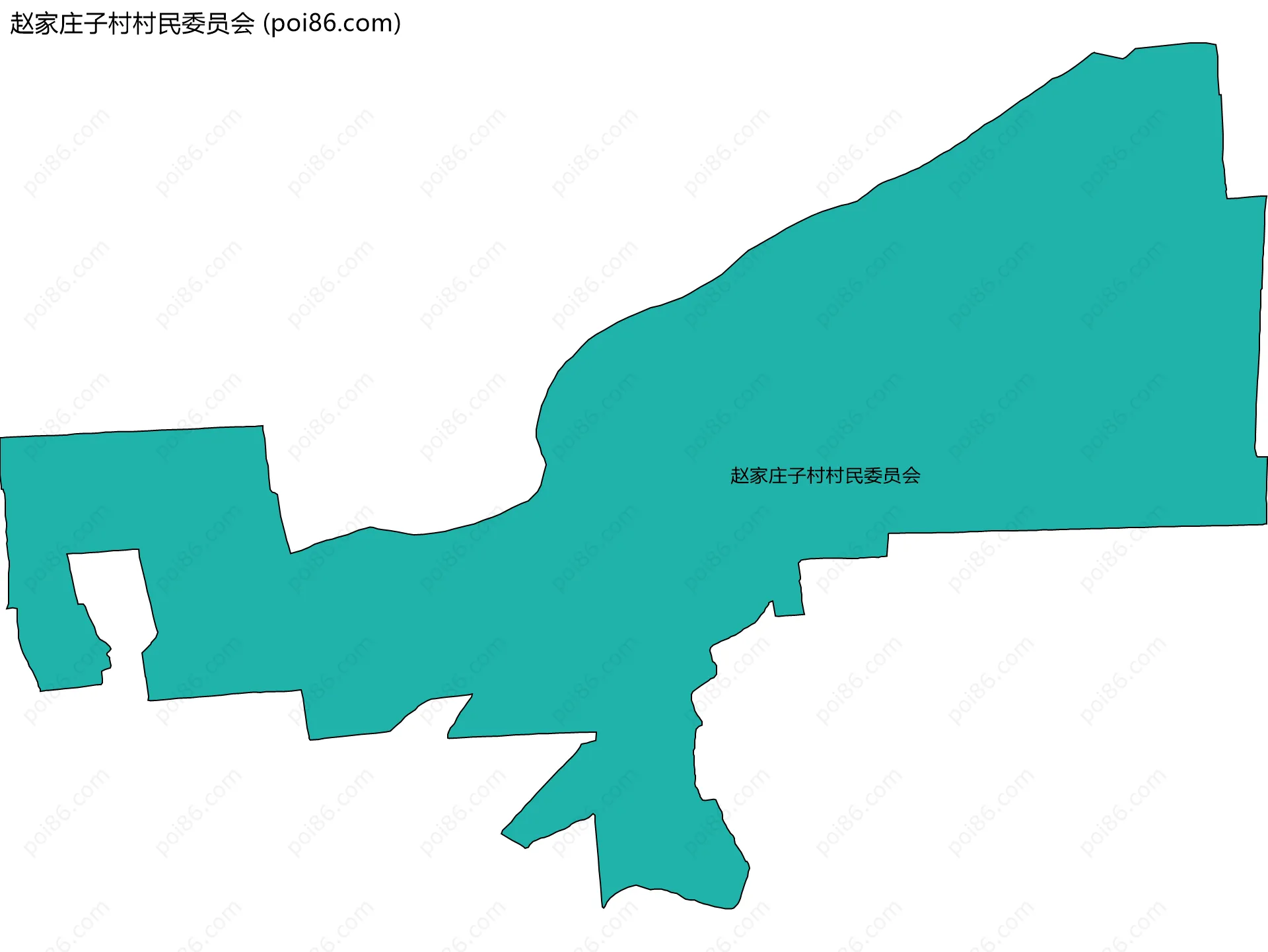 赵家庄子村村民委员会边界地图