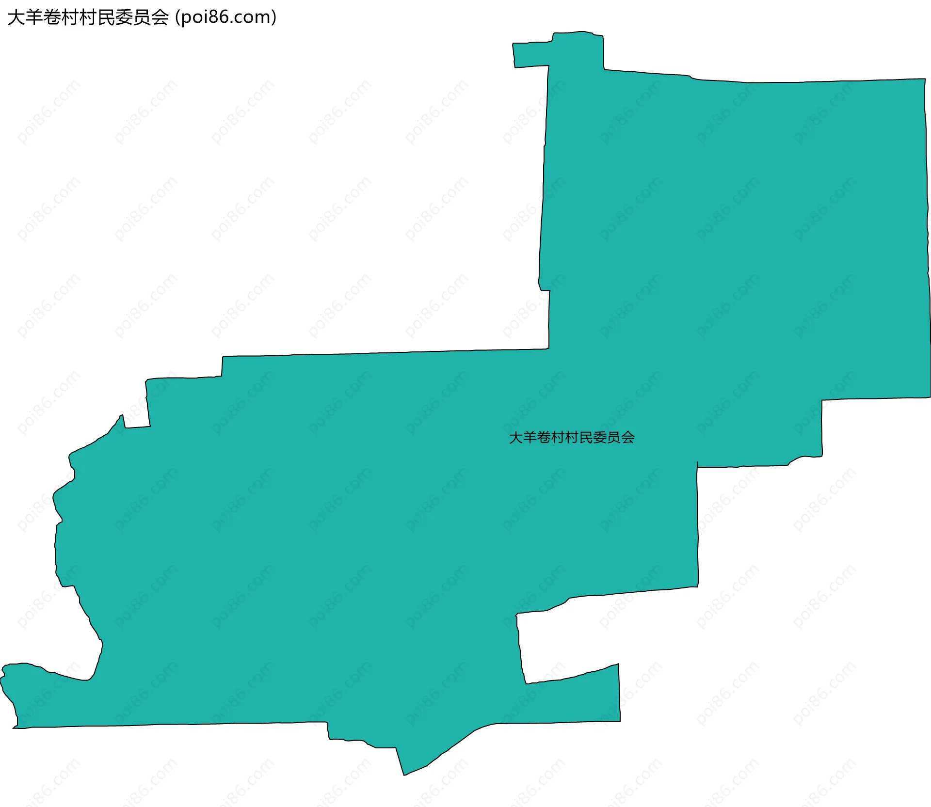 大羊卷村村民委员会边界地图