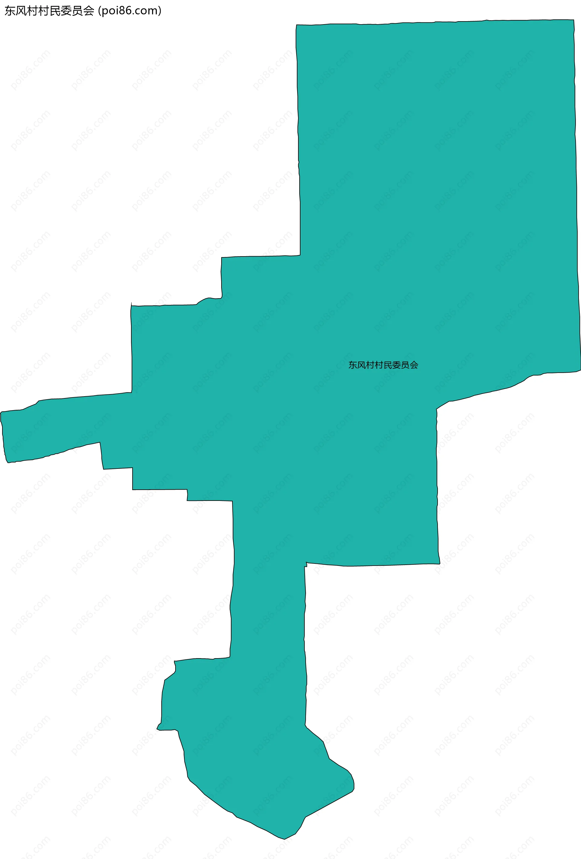 东风村村民委员会边界地图