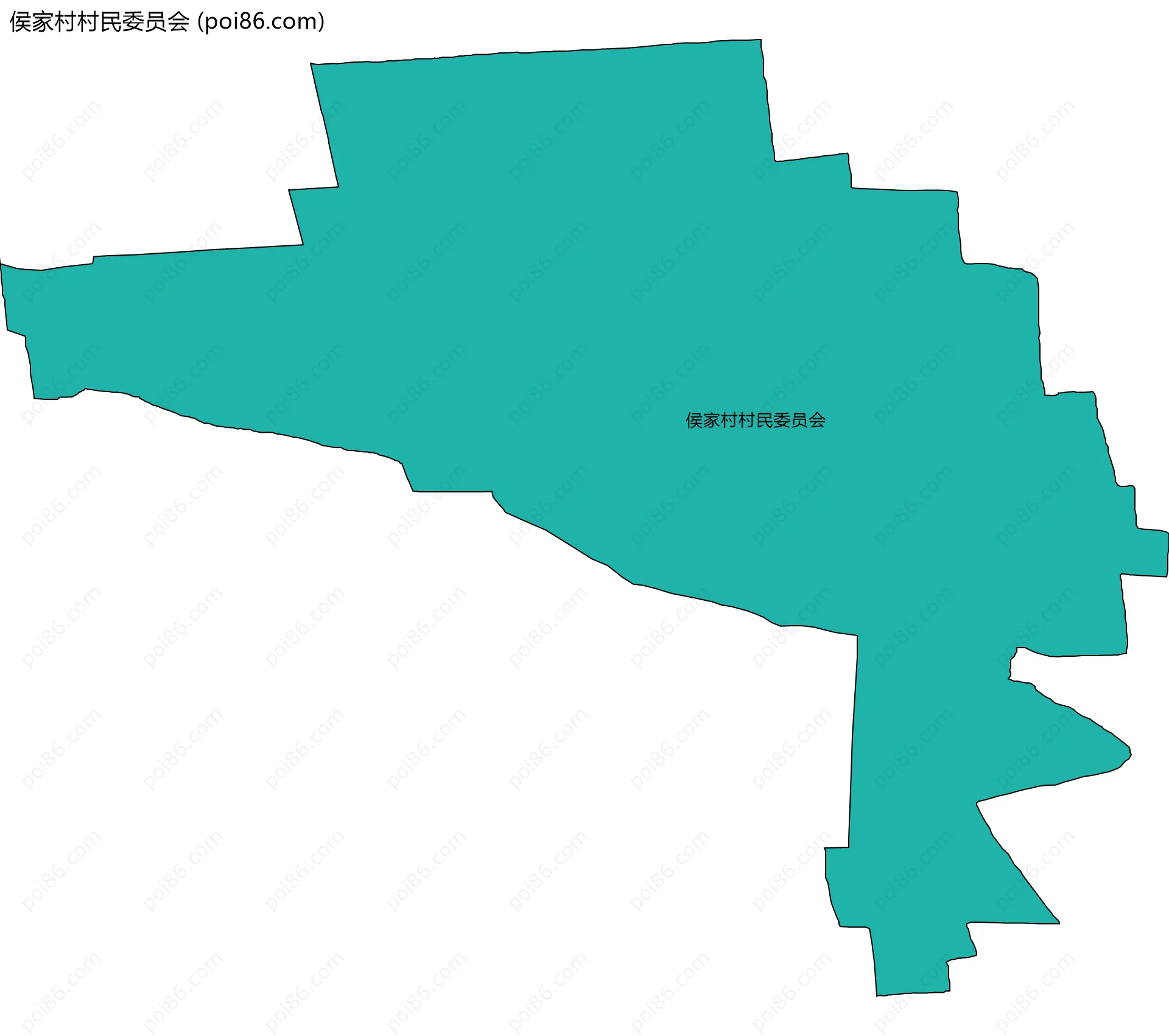 侯家村村民委员会边界地图