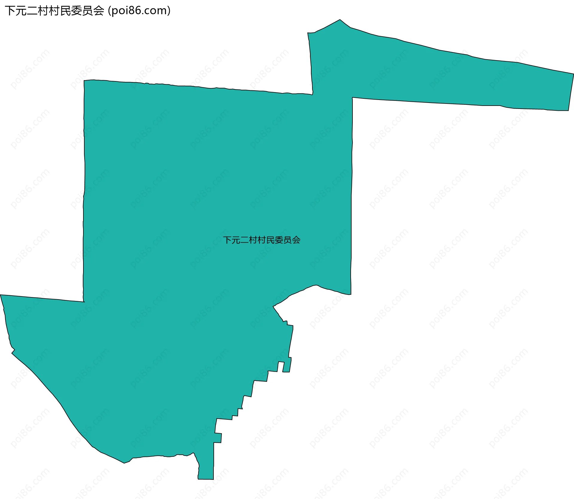 下元二村村民委员会边界地图