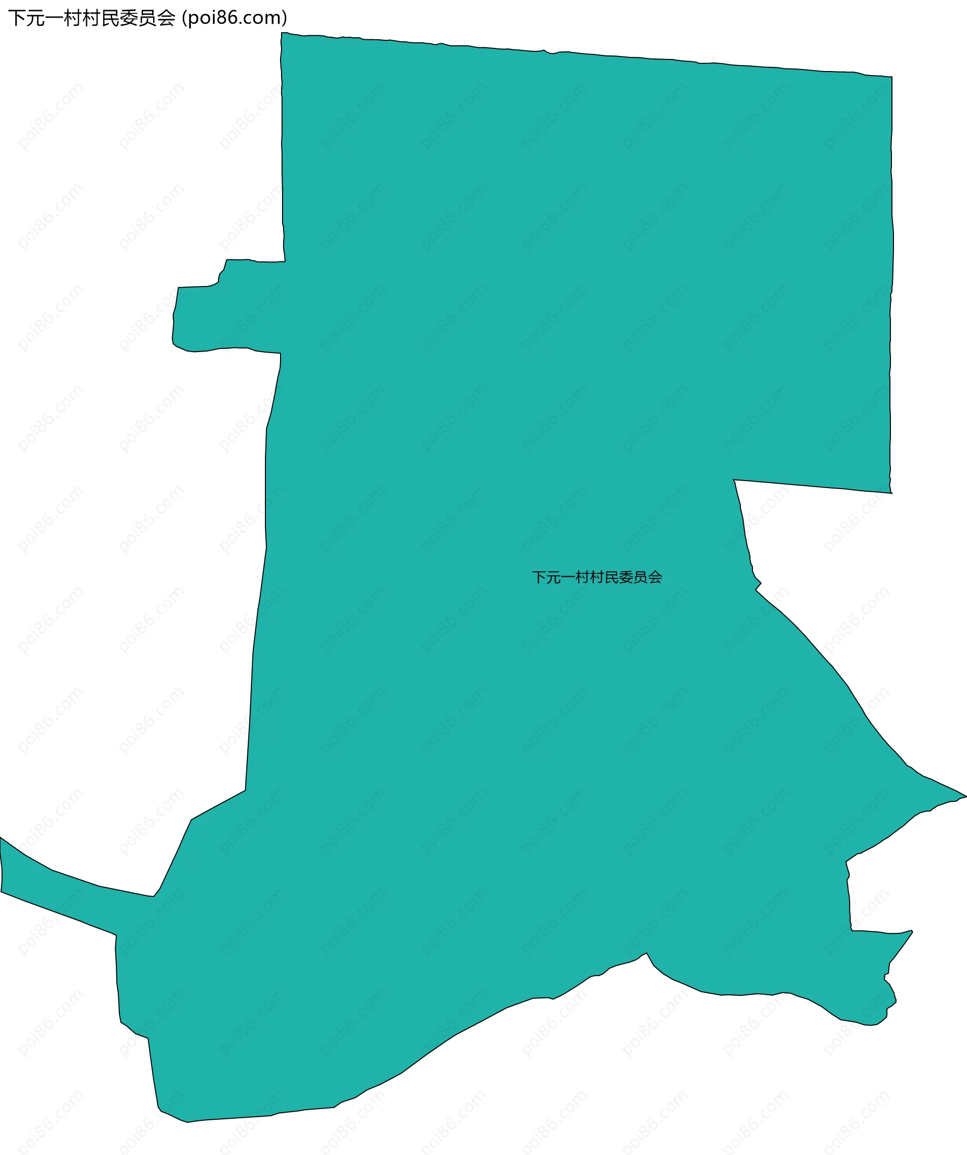 下元一村村民委员会边界地图