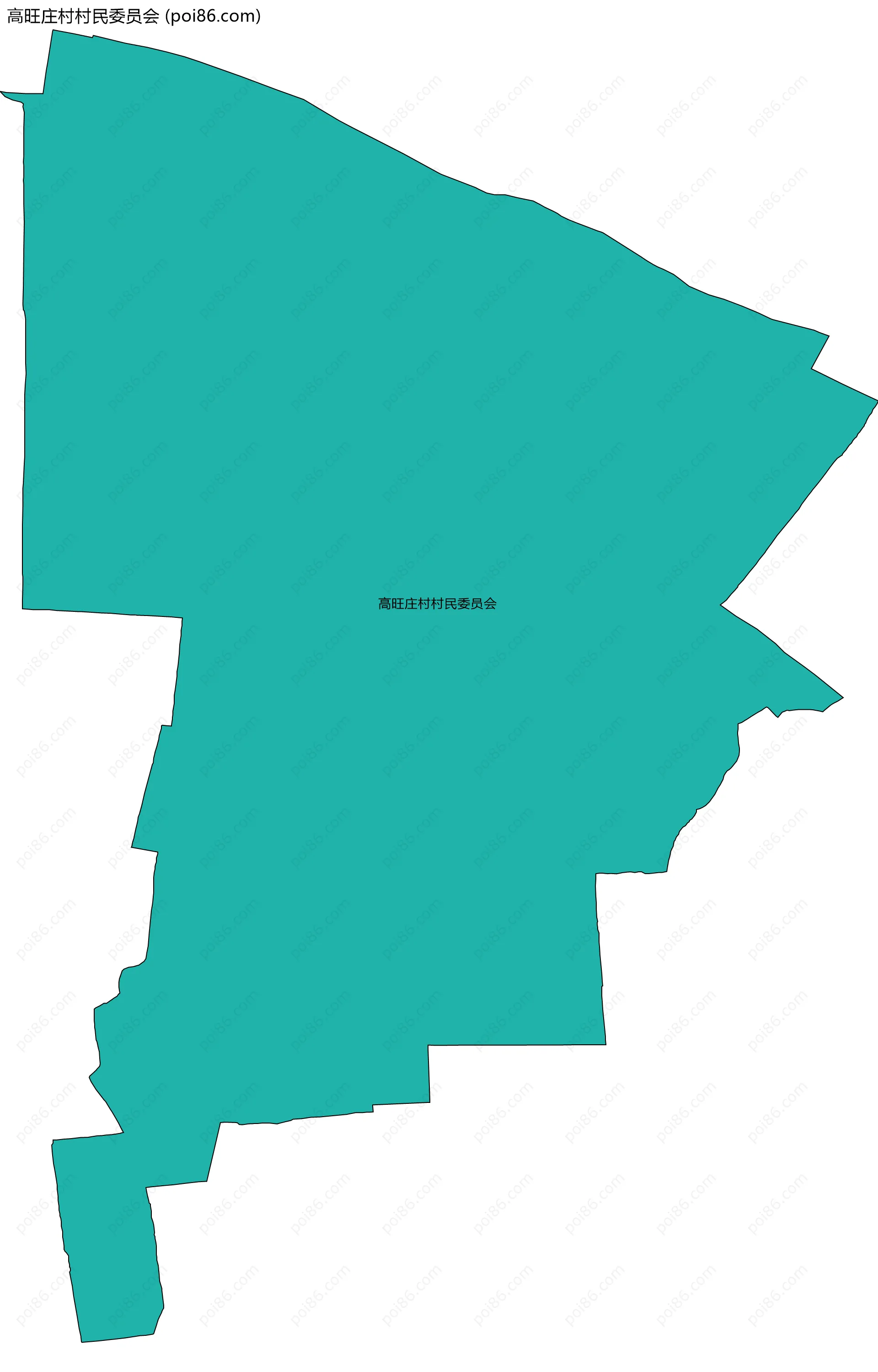 高旺庄村村民委员会边界地图