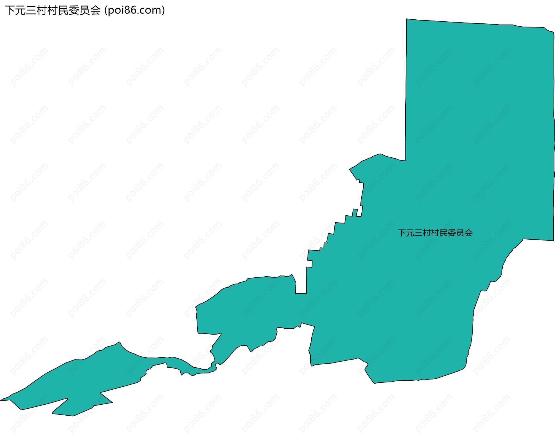 下元三村村民委员会边界地图