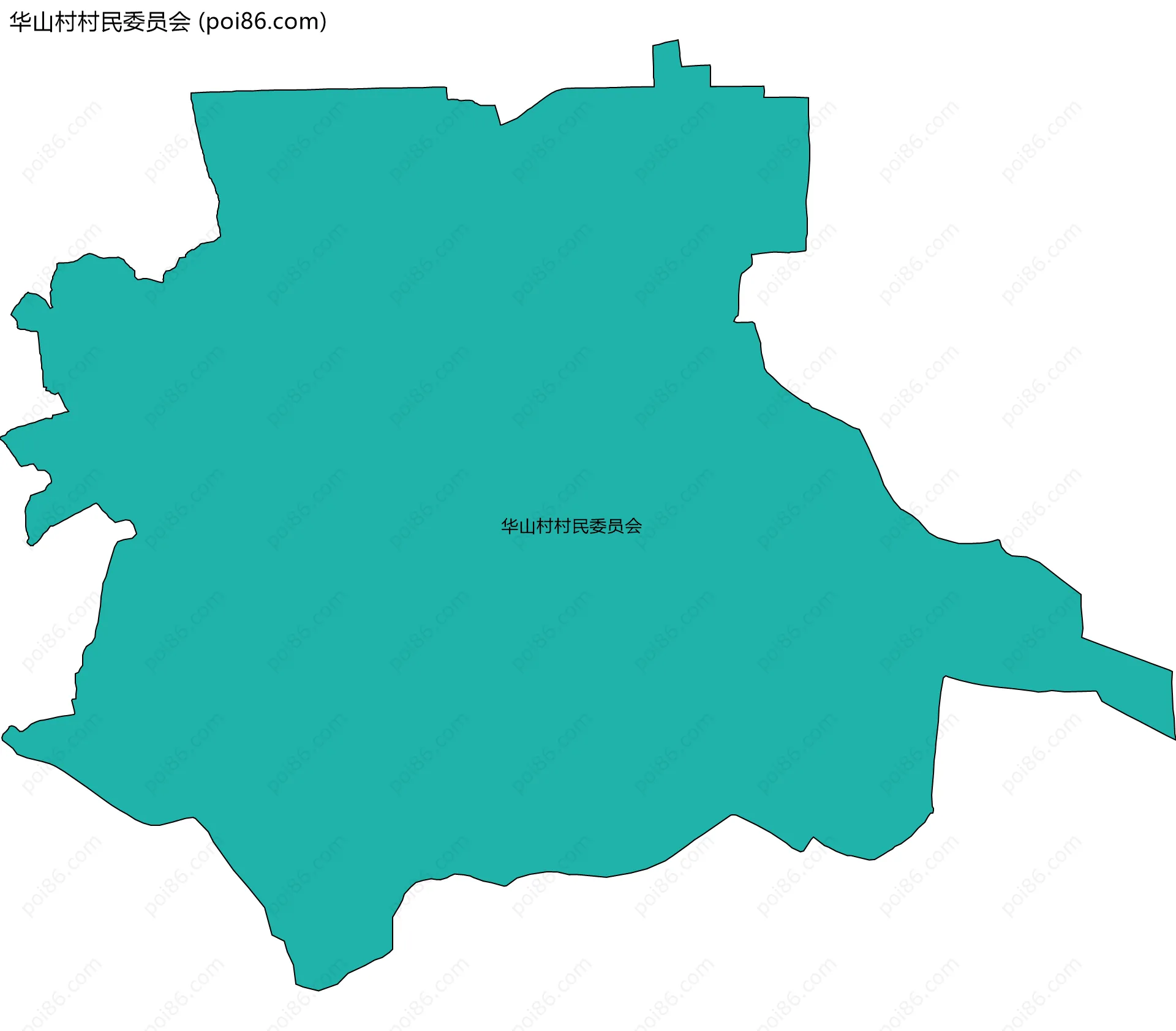 华山村村民委员会边界地图