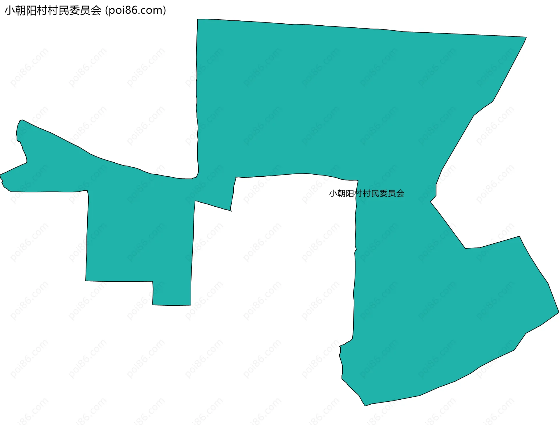 小朝阳村村民委员会边界地图