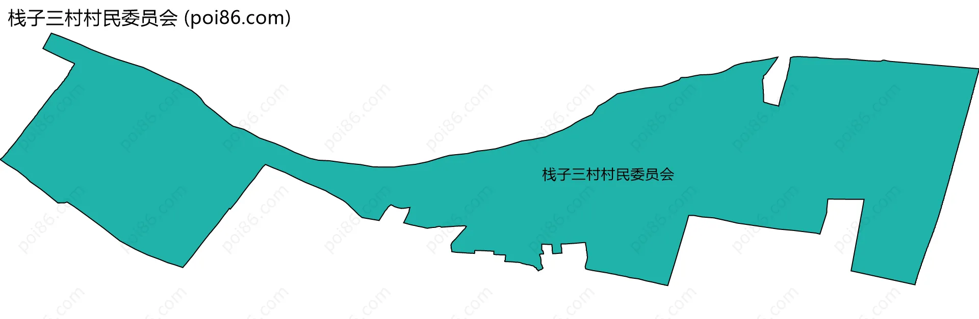 栈子三村村民委员会边界地图