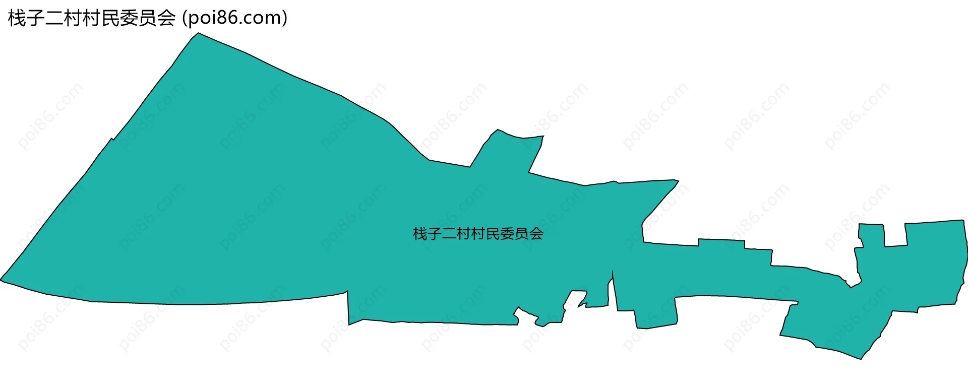 栈子二村村民委员会边界地图