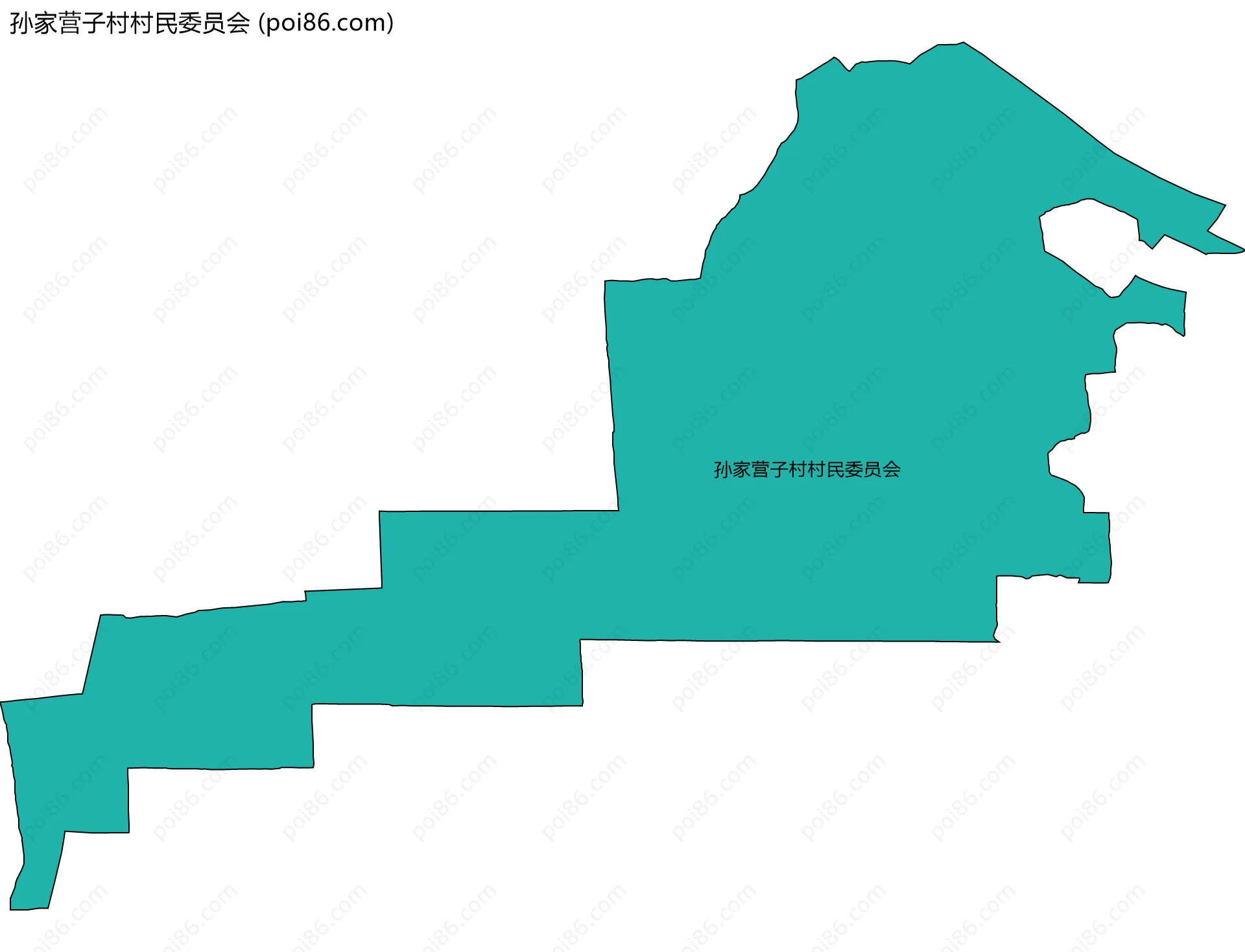 孙家营子村村民委员会边界地图