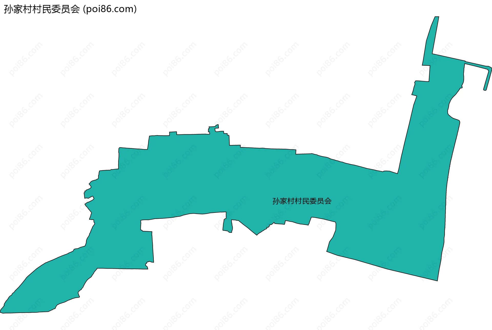 孙家村村民委员会边界地图