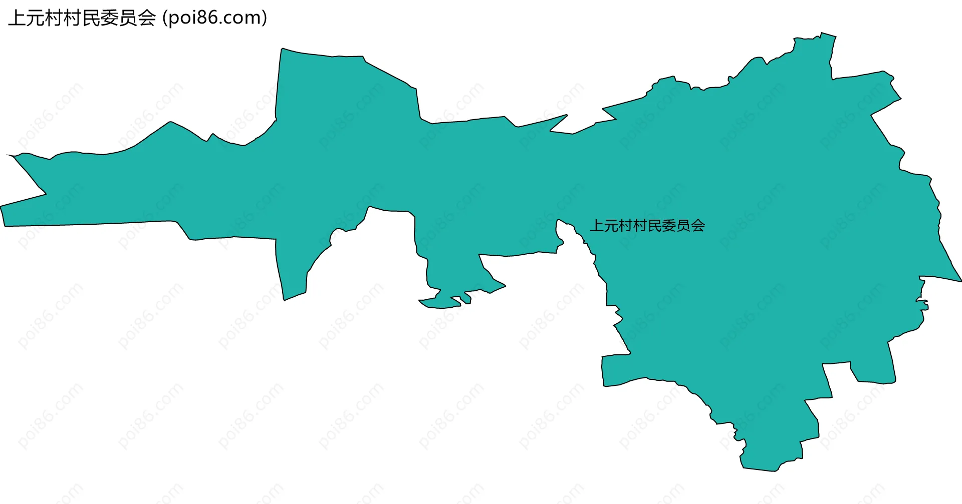 上元村村民委员会边界地图
