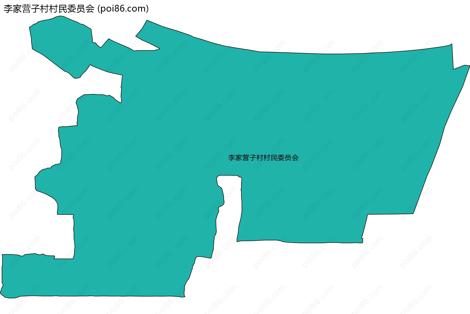 李家营子村村民委员会边界地图