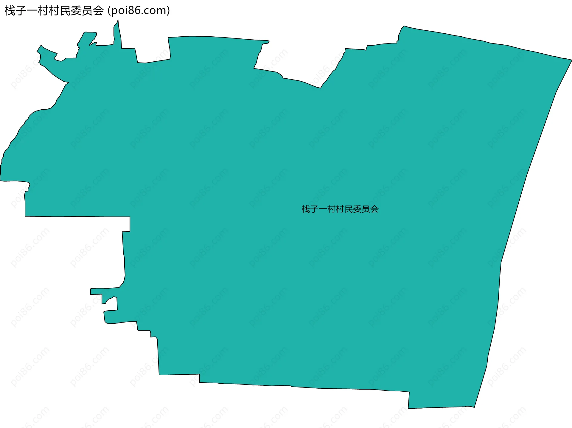 栈子一村村民委员会边界地图
