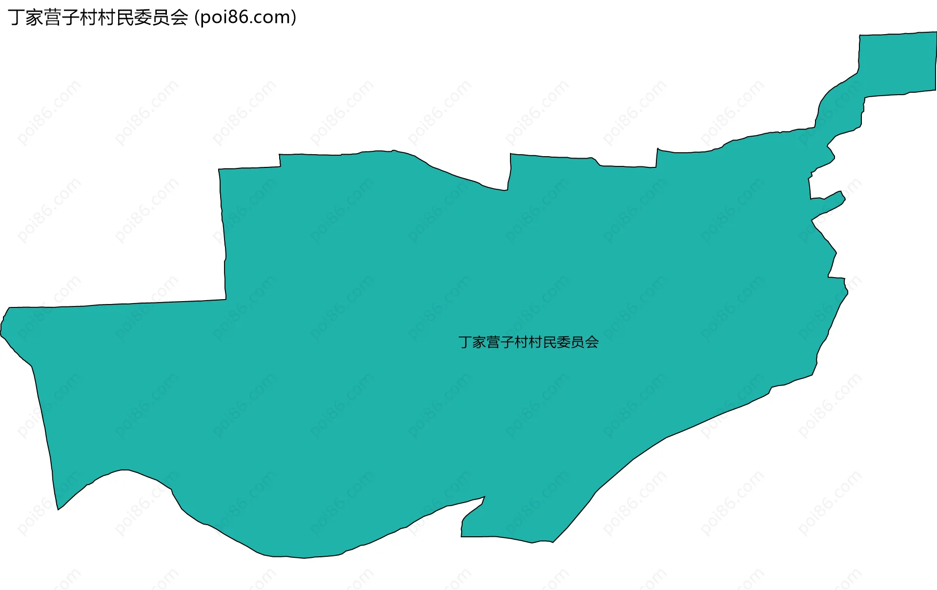 丁家营子村村民委员会边界地图